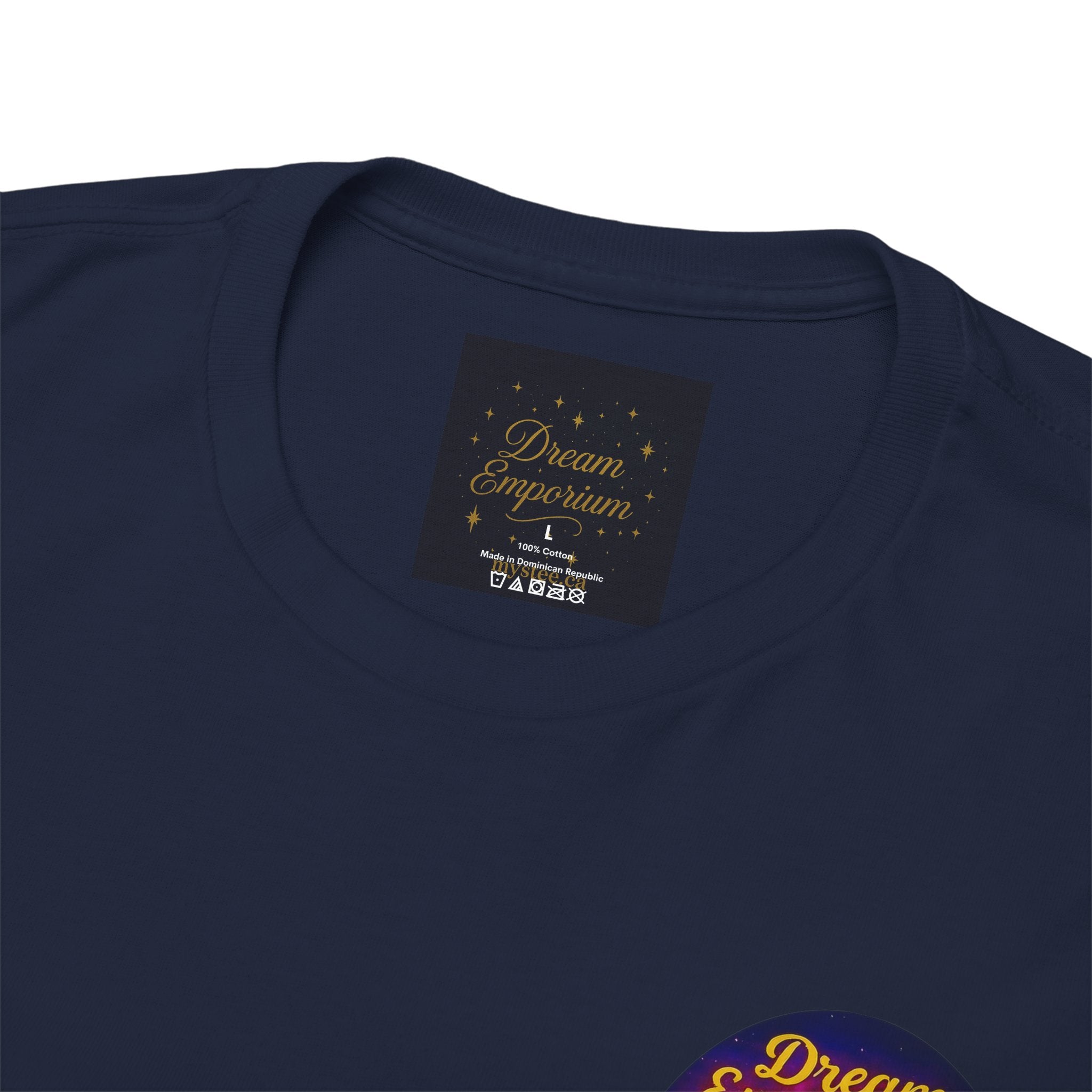 Dream Emporium – Back Printed Radiant Starburst Heavy Blend™ Cotton Tee,Inspirational and Motivational Apparel, Gift for Dreamers, Creative Expression Wear