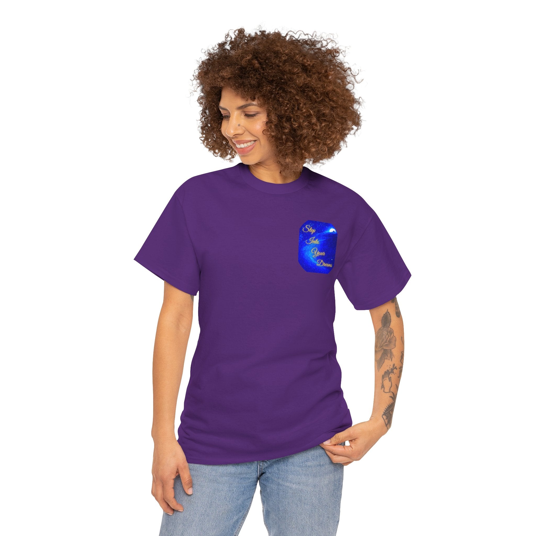 Dreamy Inspiration Tee — “Step Into Your Dreams” Motivational Shirt. Inspirational and Motivational Apparel, Gift for Dreamers, Creative Expression Wear