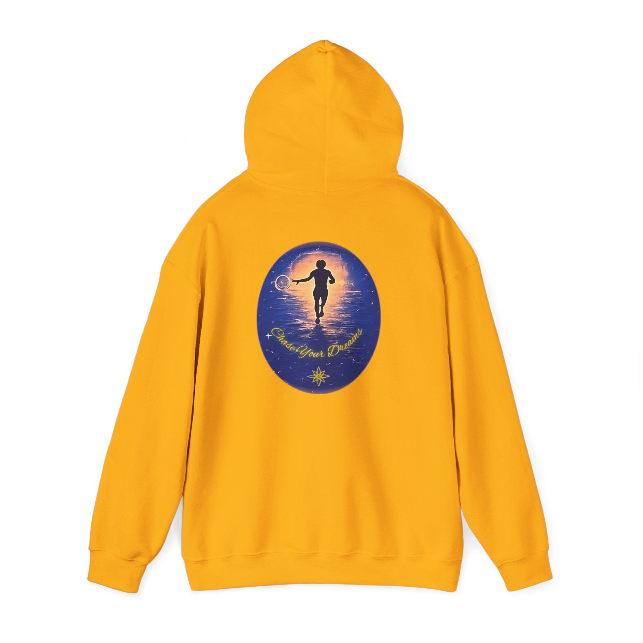 Chase Your Dreams Hooded Sweatshirt. Heavy Blend, Inspirational and Motivational Apparel, Gift for Dreamers, Creative Expression Wear