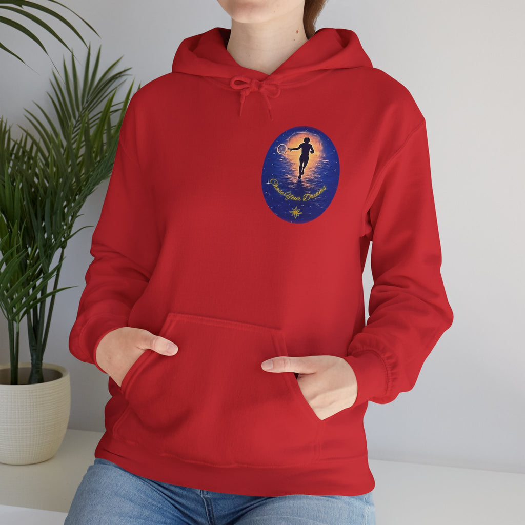 Chase Your Dreams Hooded Sweatshirt. Heavy Blend, Inspirational and Motivational Apparel, Gift for Dreamers, Creative Expression Wear