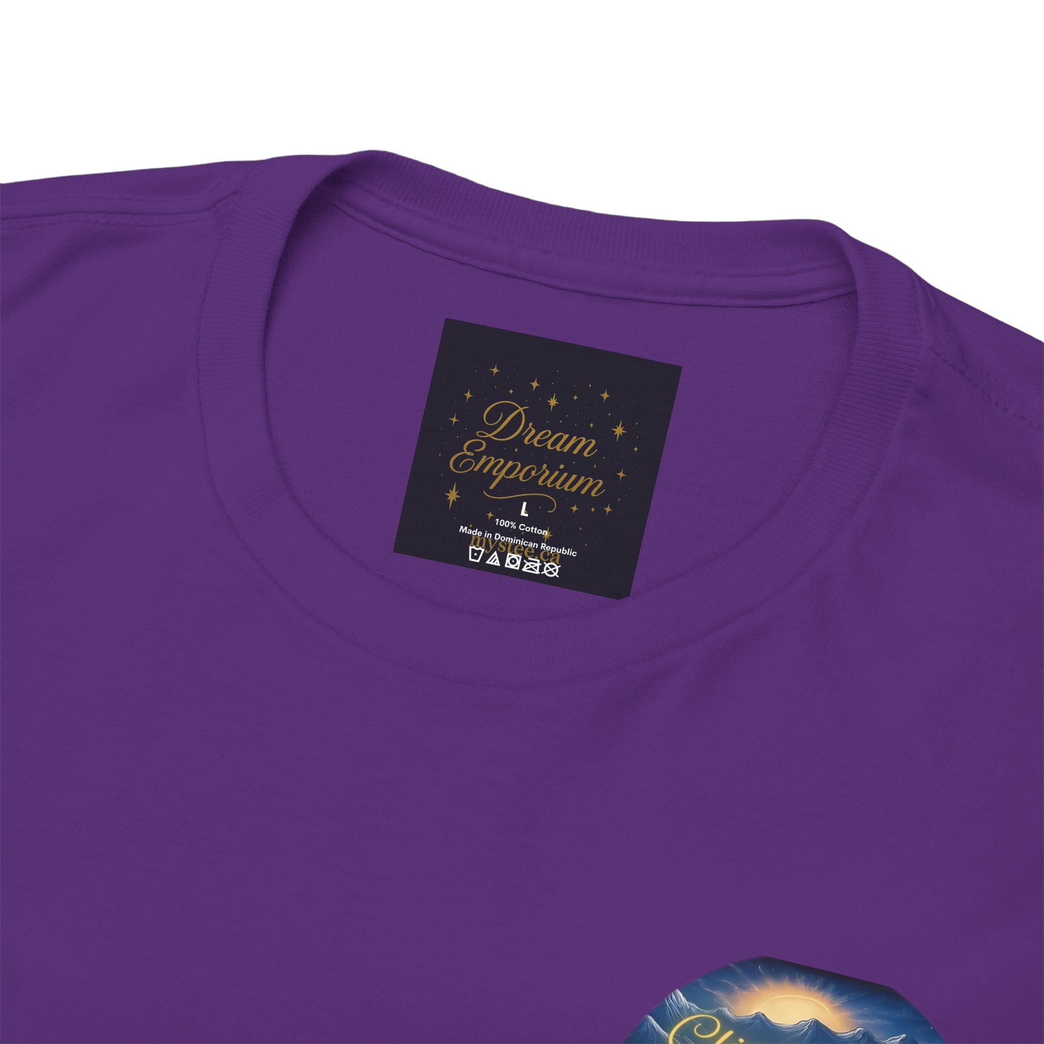 Climb To Your Dreams – Rock Climber Back-Print Tee + Front Badge | Gildan 5000, Inspirational and Motivational Apparel, Gift for Dreamers, Creative Expression Wear