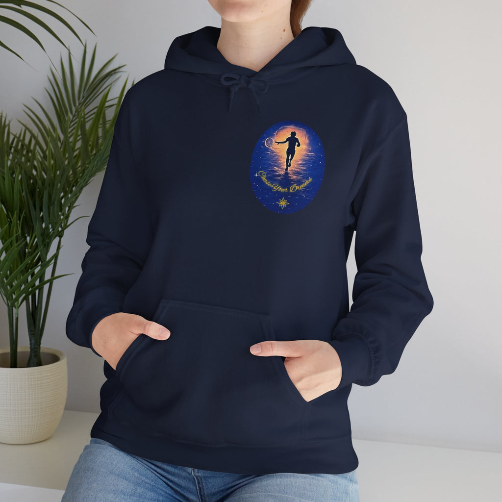 Chase Your Dreams Hooded Sweatshirt. Heavy Blend, Inspirational and Motivational Apparel, Gift for Dreamers, Creative Expression Wear
