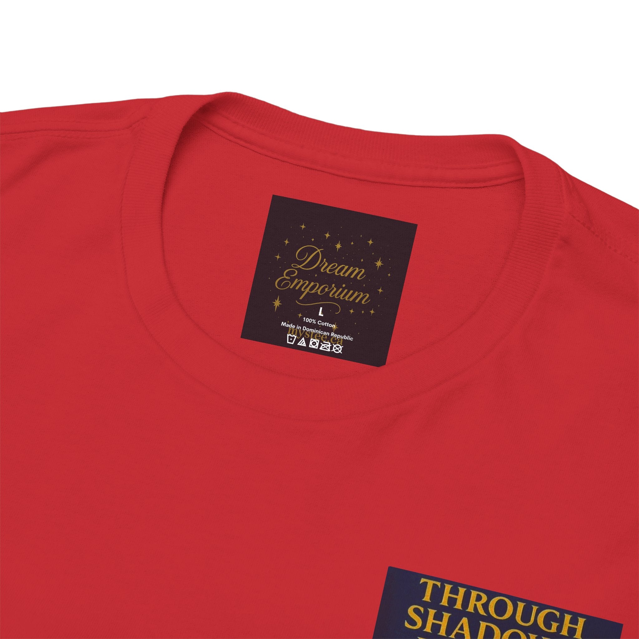 Through Shadows, We Rise - Back-print Cinematic Artwork Operation Survival Tee. Inspirational and Motivational Apparel, Gift for Dreamers, Creative Expression Wear