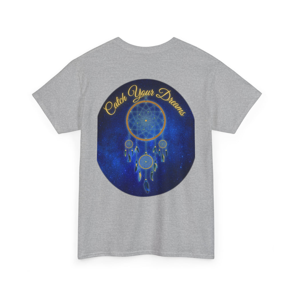 Catch Your Dreams – Dreamcatcher Back-Print Tee, Inspirational and Motivational Apparel, Gift for Dreamers, Creative Expression Wear