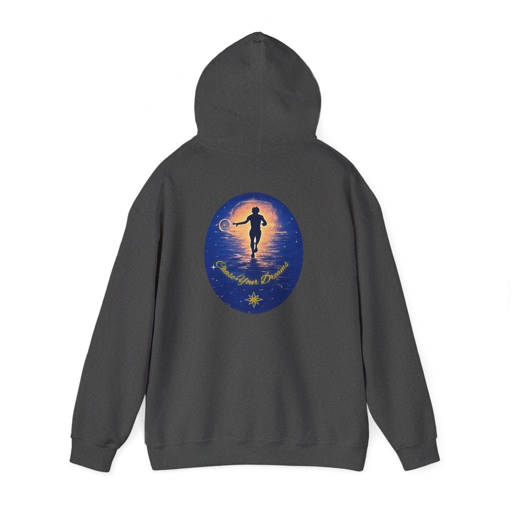 Chase Your Dreams Hooded Sweatshirt. Heavy Blend, Inspirational and Motivational Apparel, Gift for Dreamers, Creative Expression Wear
