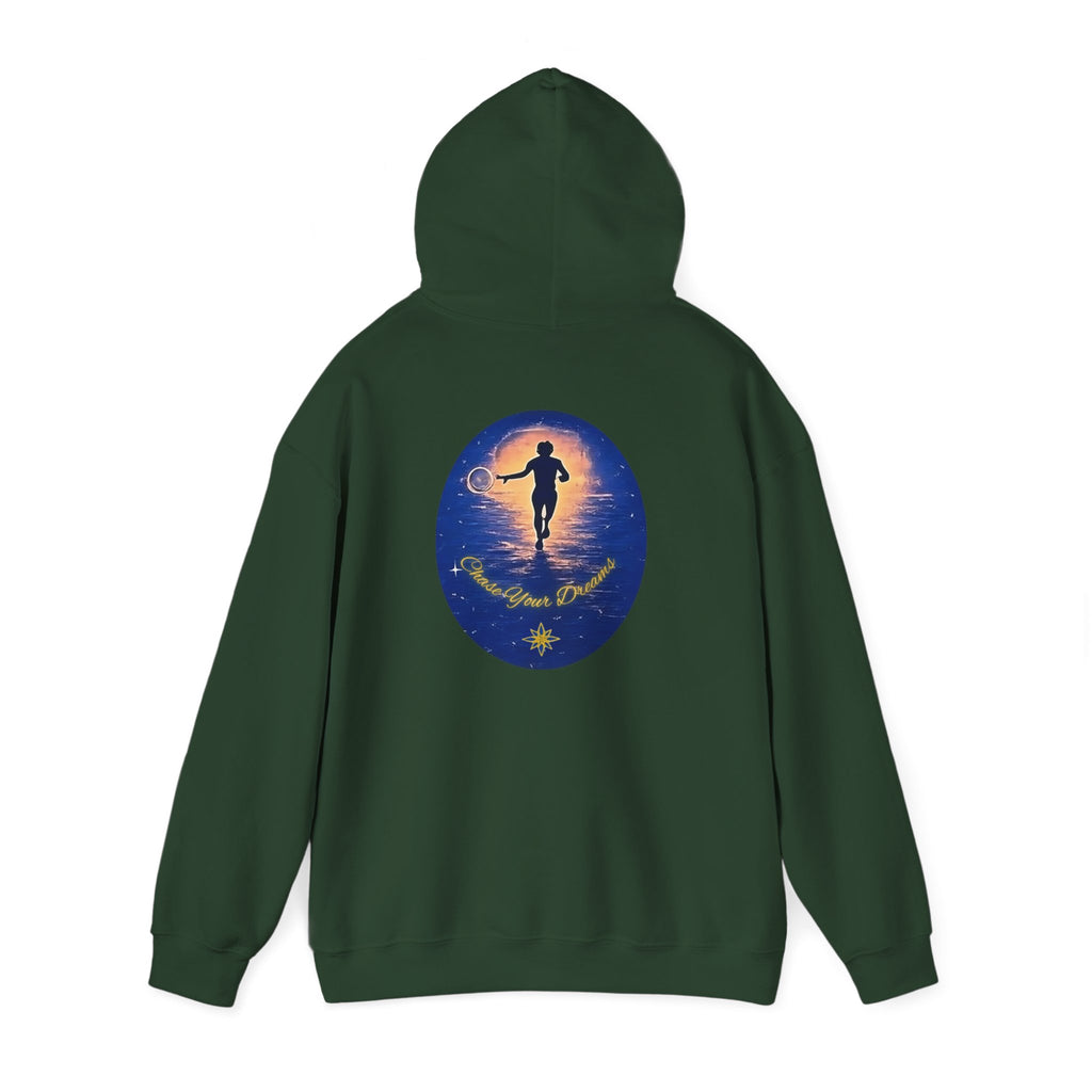 Chase Your Dreams Hooded Sweatshirt. Heavy Blend, Inspirational and Motivational Apparel, Gift for Dreamers, Creative Expression Wear