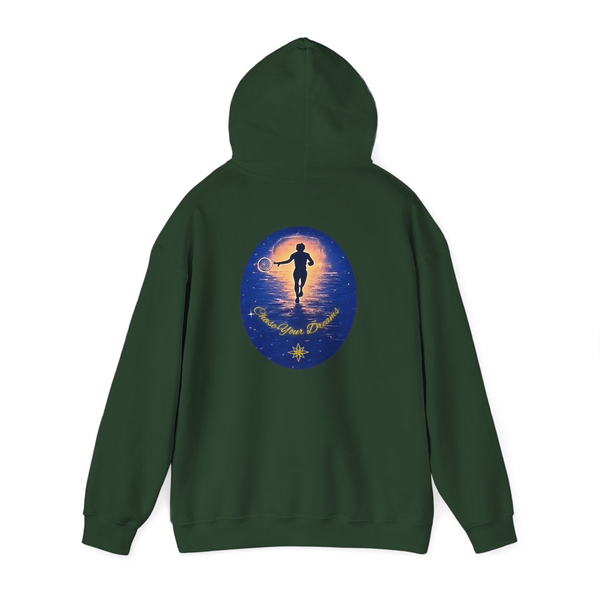 Chase Your Dreams Hooded Sweatshirt. Heavy Blend, Inspirational and Motivational Apparel, Gift for Dreamers, Creative Expression Wear