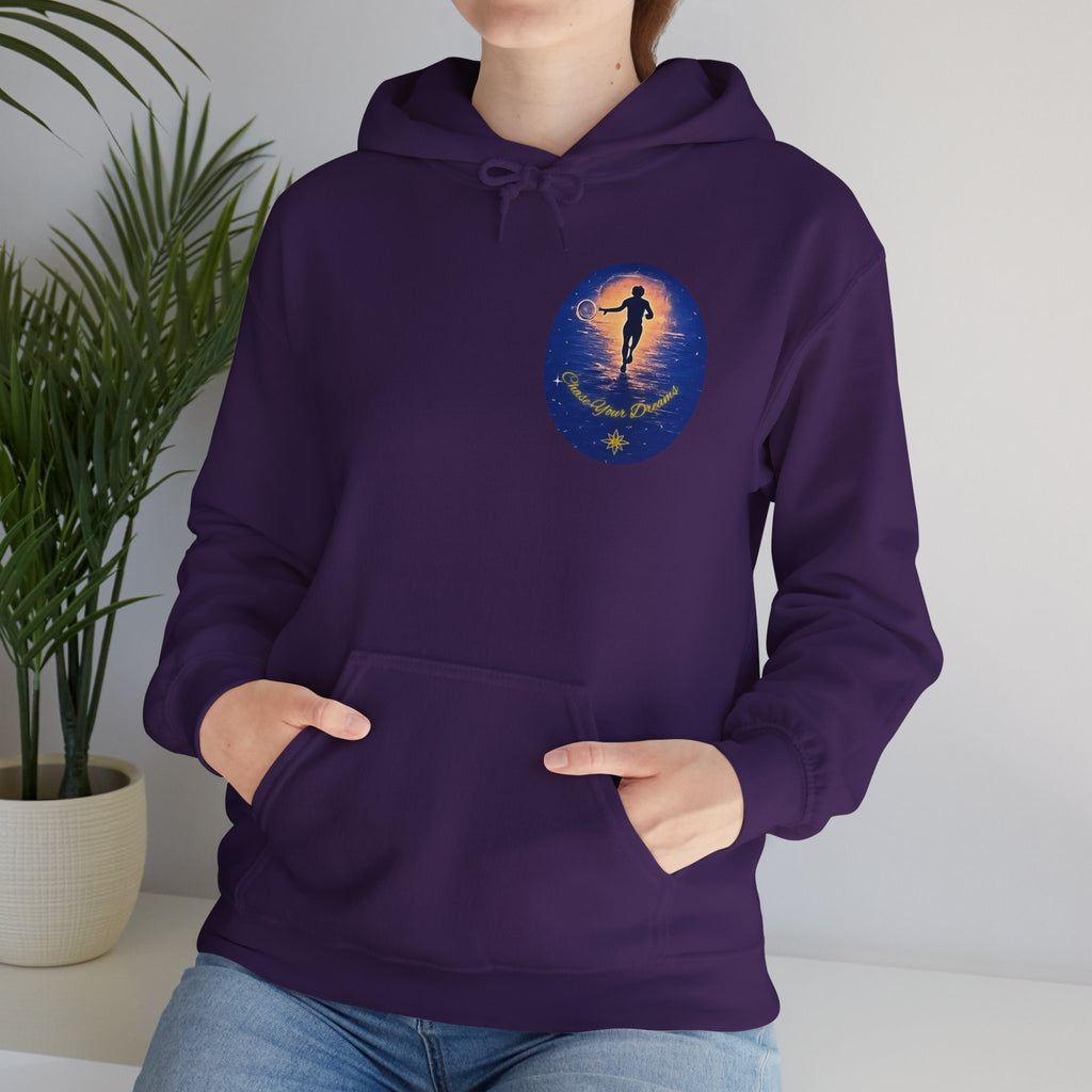 Chase Your Dreams Hooded Sweatshirt. Heavy Blend, Inspirational and Motivational Apparel, Gift for Dreamers, Creative Expression Wear