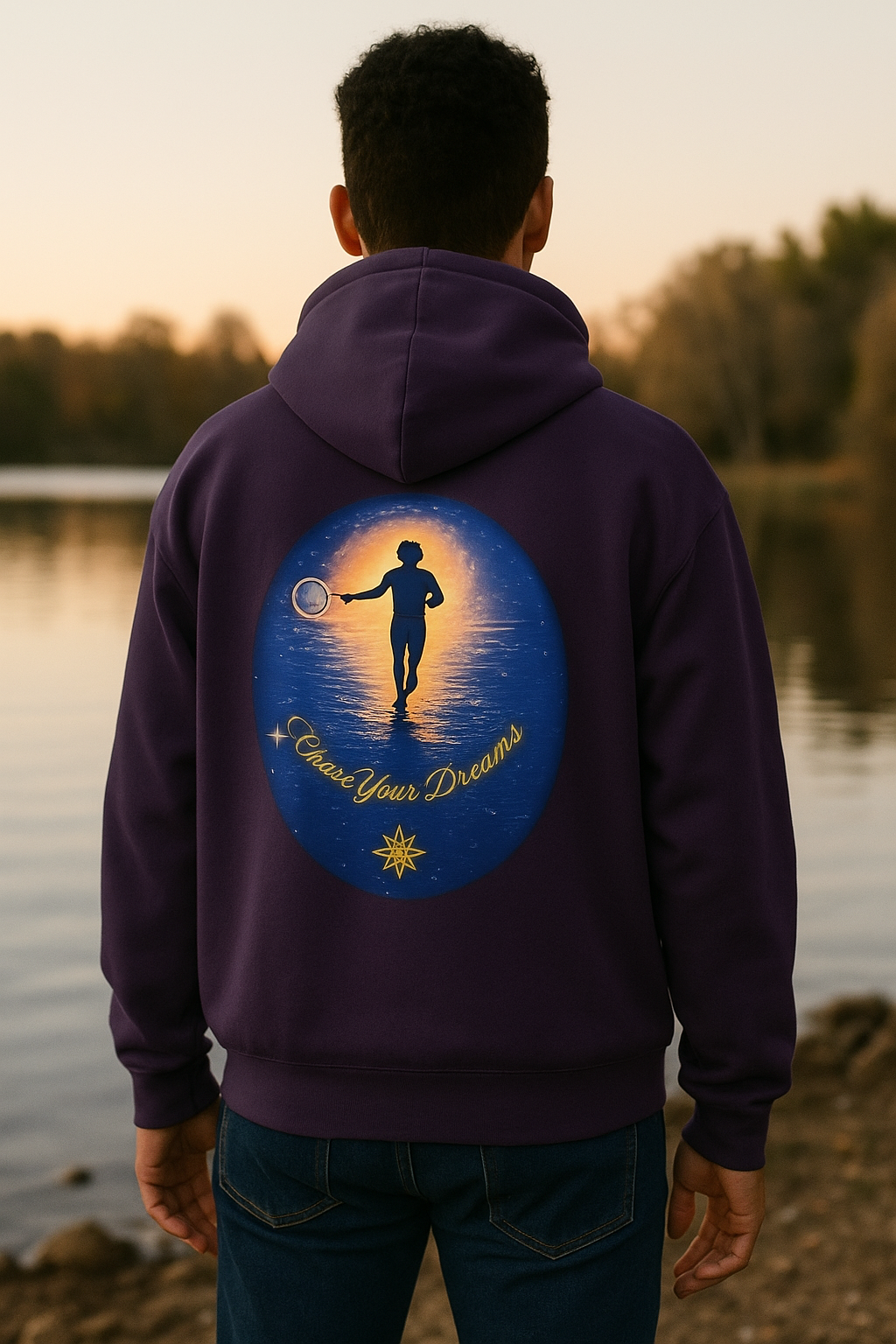 Chase Your Dreams Hooded Sweatshirt. Heavy Blend, Inspirational and Motivational Apparel, Gift for Dreamers, Creative Expression Wear