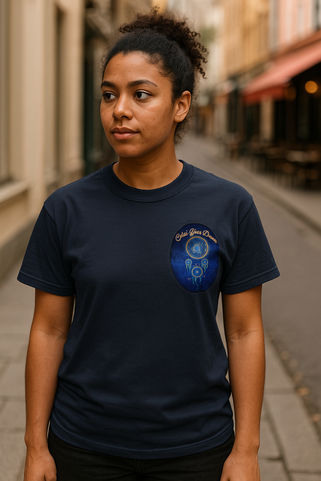 Catch Your Dreams – Dreamcatcher Back-Print Tee, Inspirational and Motivational Apparel, Gift for Dreamers, Creative Expression Wear