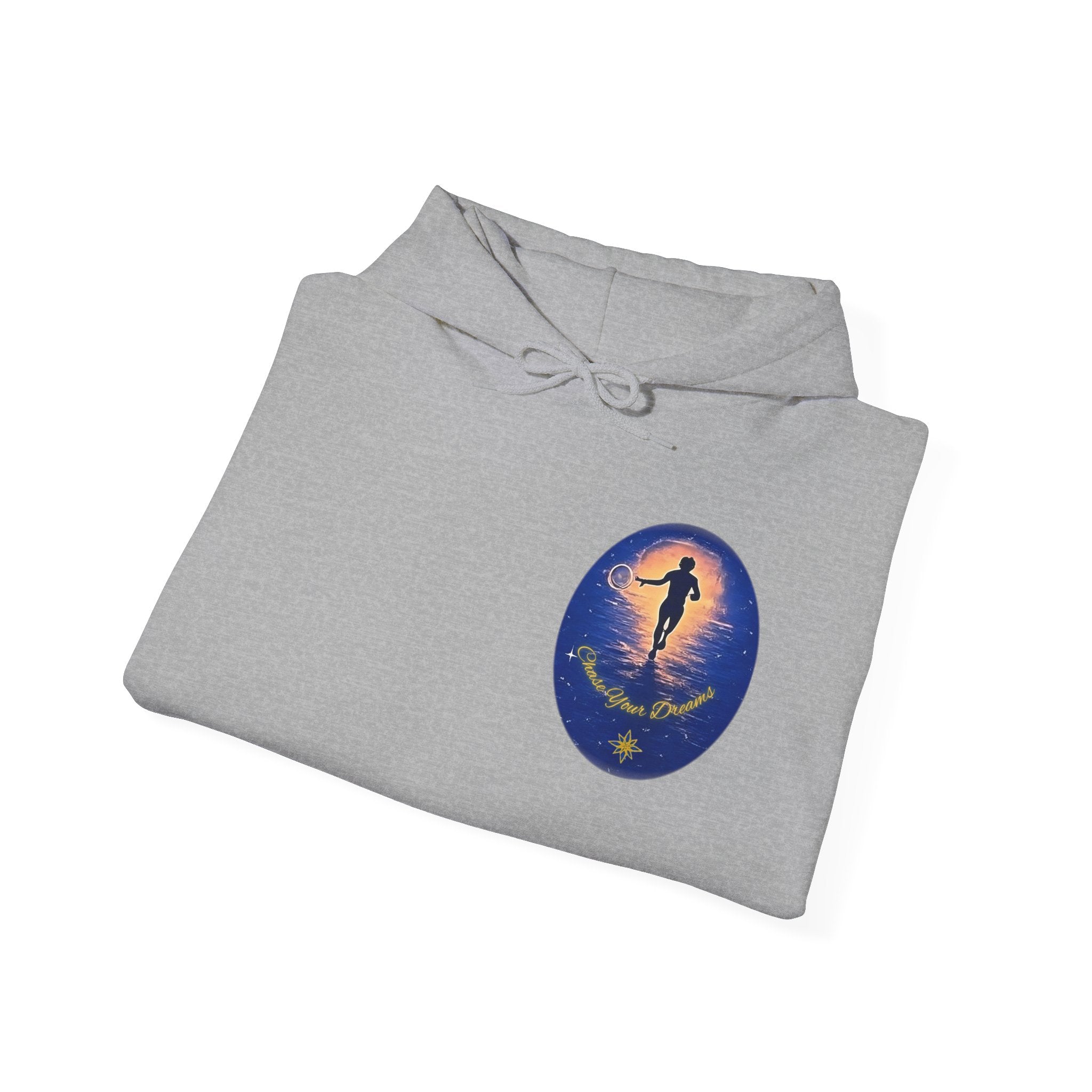 Chase Your Dreams Hooded Sweatshirt. Heavy Blend, Inspirational and Motivational Apparel, Gift for Dreamers, Creative Expression Wear