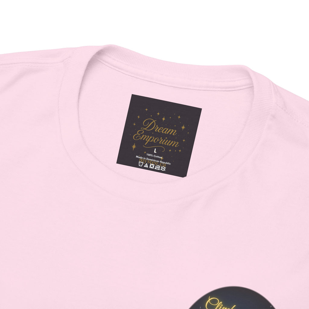 Climb To Your Dreams – Starry Night Ladder Back-Print Tee + Front Badge | Gildan 5000, Inspirational and Motivational Apparel, Gift for Dreamers, Creative Expression Wear