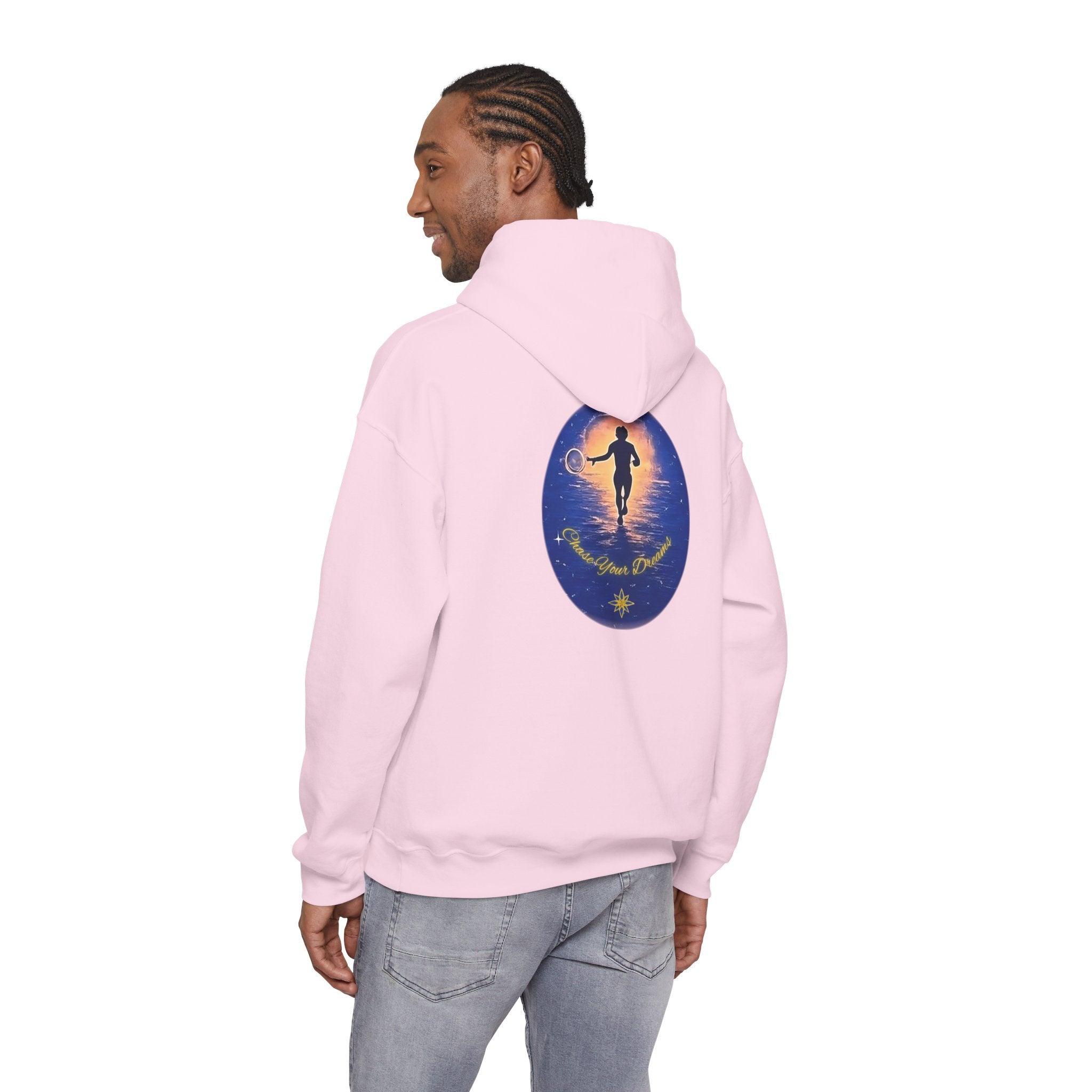 Chase Your Dreams Hooded Sweatshirt. Heavy Blend, Inspirational and Motivational Apparel, Gift for Dreamers, Creative Expression Wear
