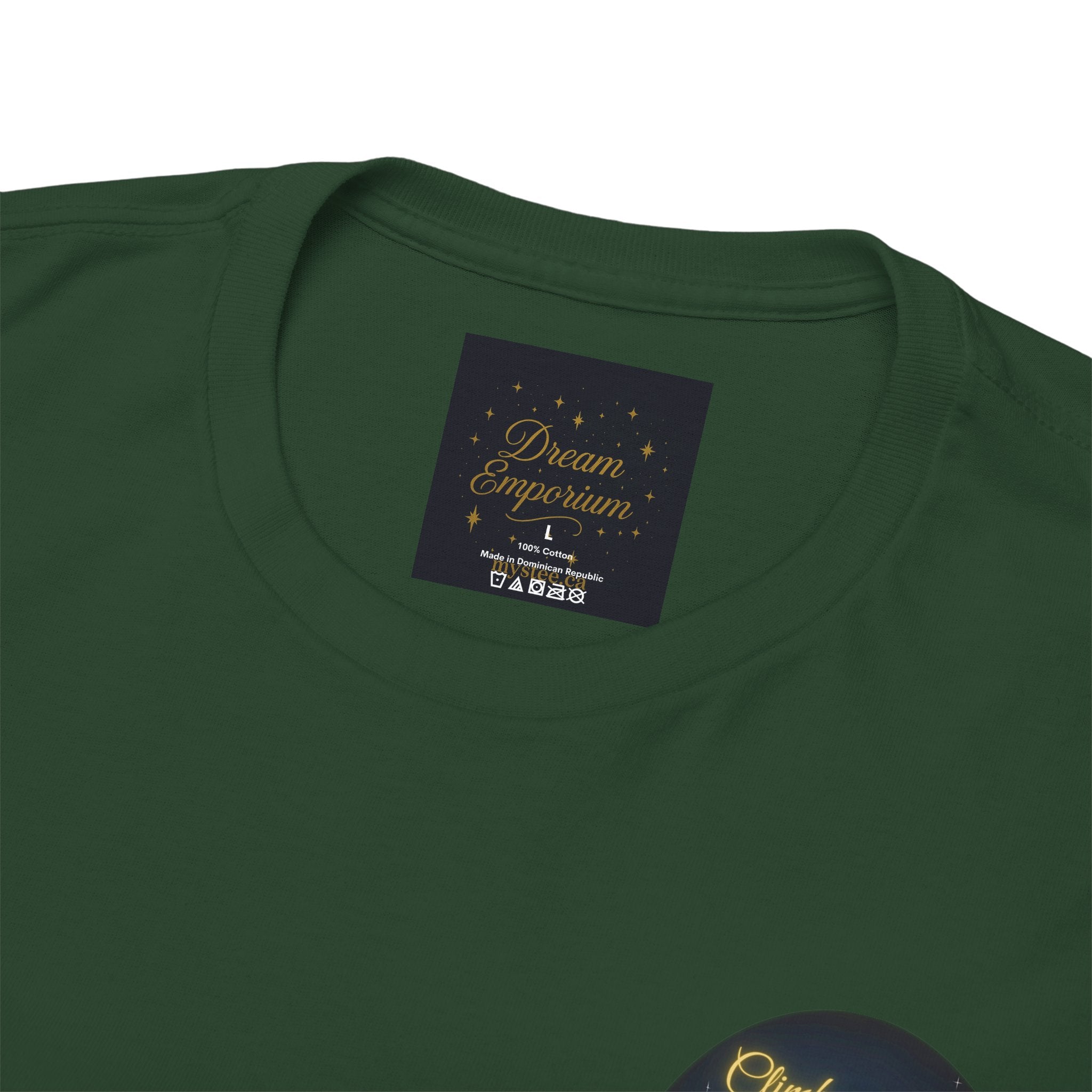 Climb To Your Dreams – Starry Night Ladder Back-Print Tee + Front Badge | Gildan 5000, Inspirational and Motivational Apparel, Gift for Dreamers, Creative Expression Wear