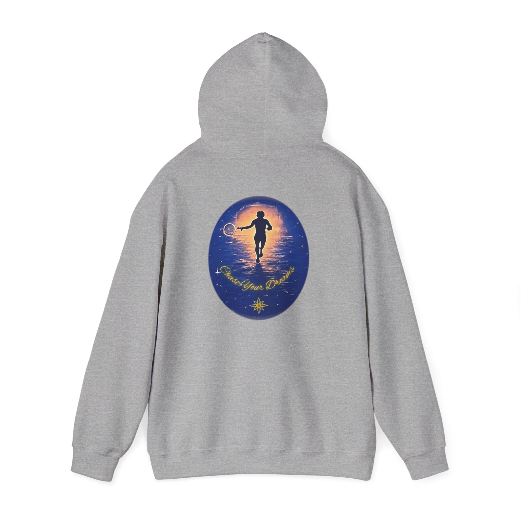 Chase Your Dreams Hooded Sweatshirt. Heavy Blend, Inspirational and Motivational Apparel, Gift for Dreamers, Creative Expression Wear