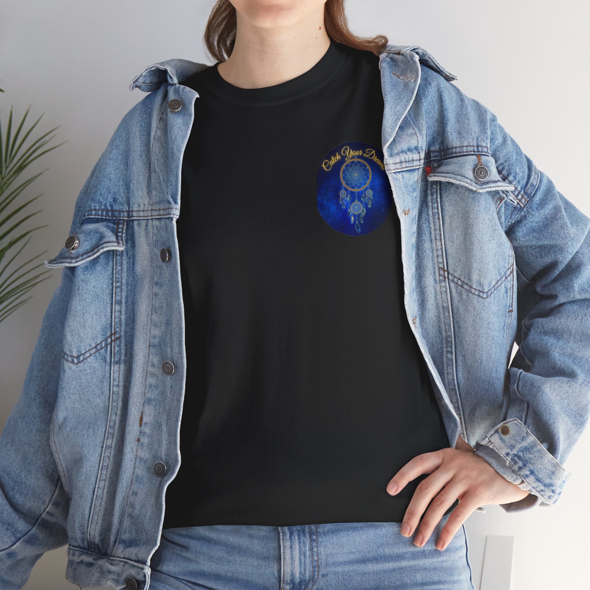 Catch Your Dreams – Dreamcatcher Back-Print Tee, Inspirational and Motivational Apparel, Gift for Dreamers, Creative Expression Wear