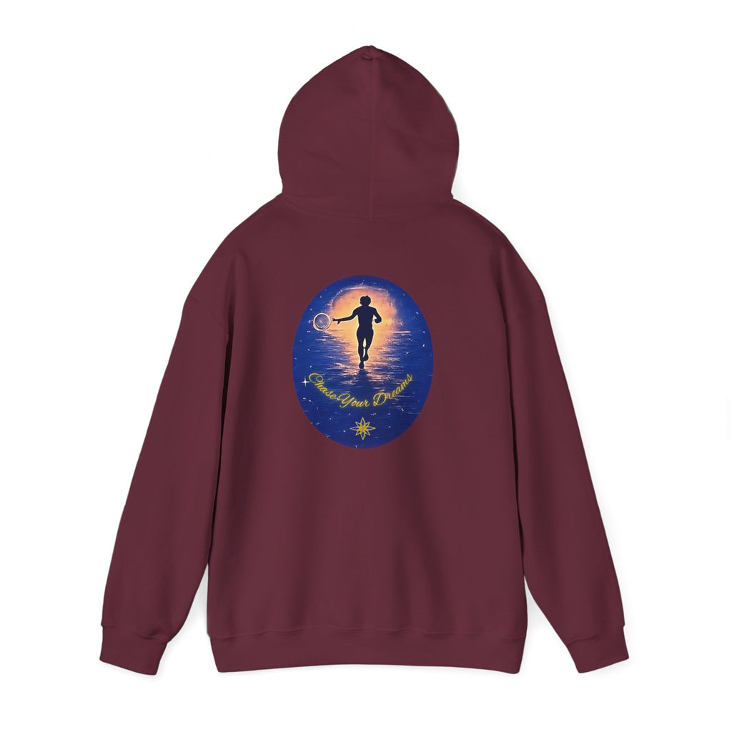 Chase Your Dreams Hooded Sweatshirt. Heavy Blend, Inspirational and Motivational Apparel, Gift for Dreamers, Creative Expression Wear