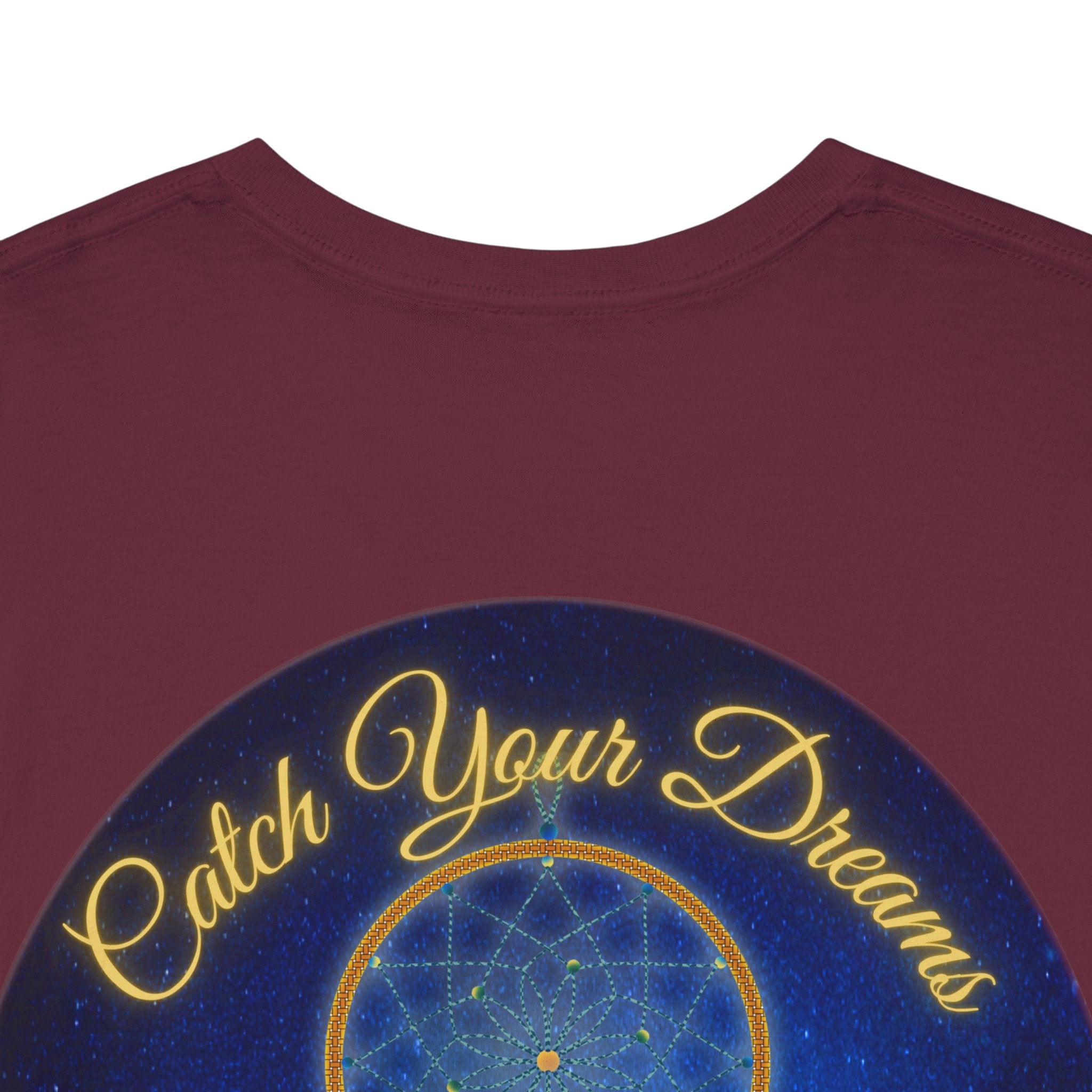 Catch Your Dreams – Dreamcatcher Back-Print Tee, Inspirational and Motivational Apparel, Gift for Dreamers, Creative Expression Wear