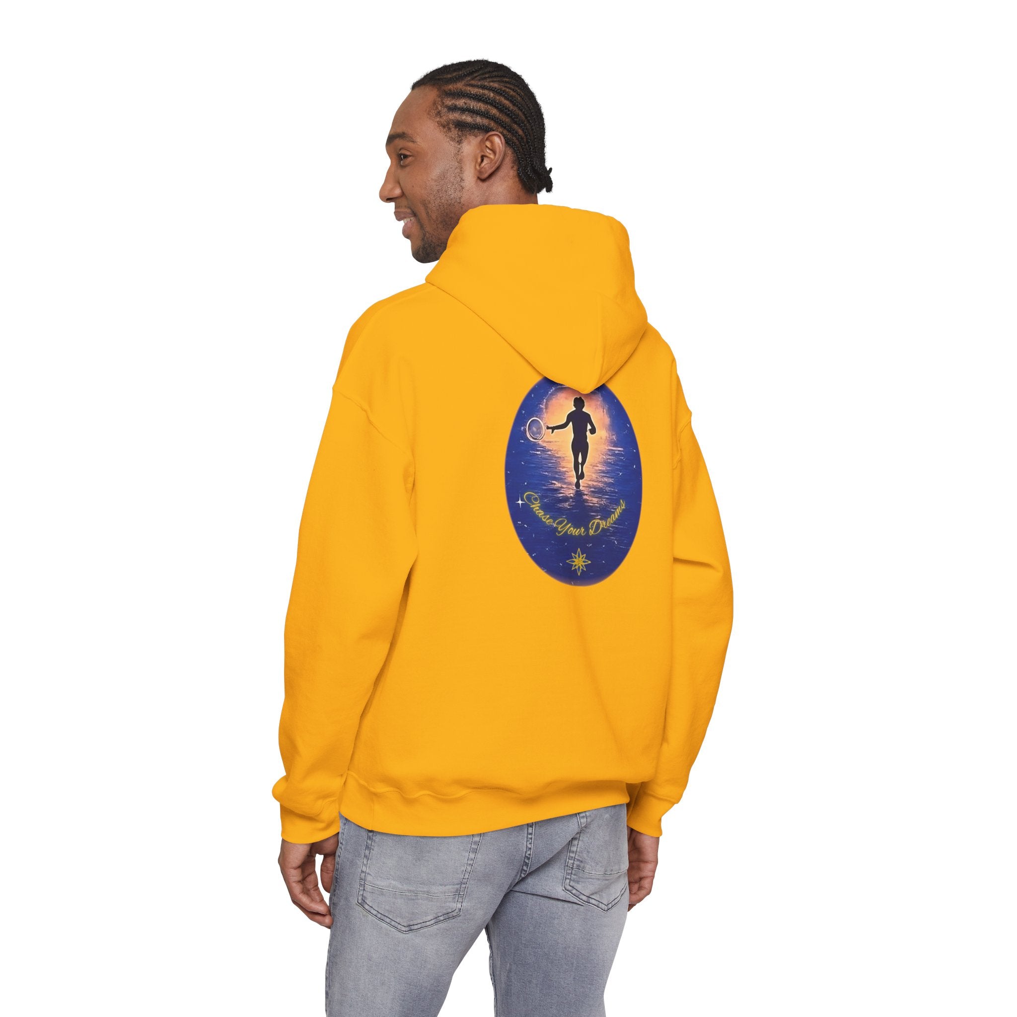 Chase Your Dreams Hooded Sweatshirt. Heavy Blend, Inspirational and Motivational Apparel, Gift for Dreamers, Creative Expression Wear