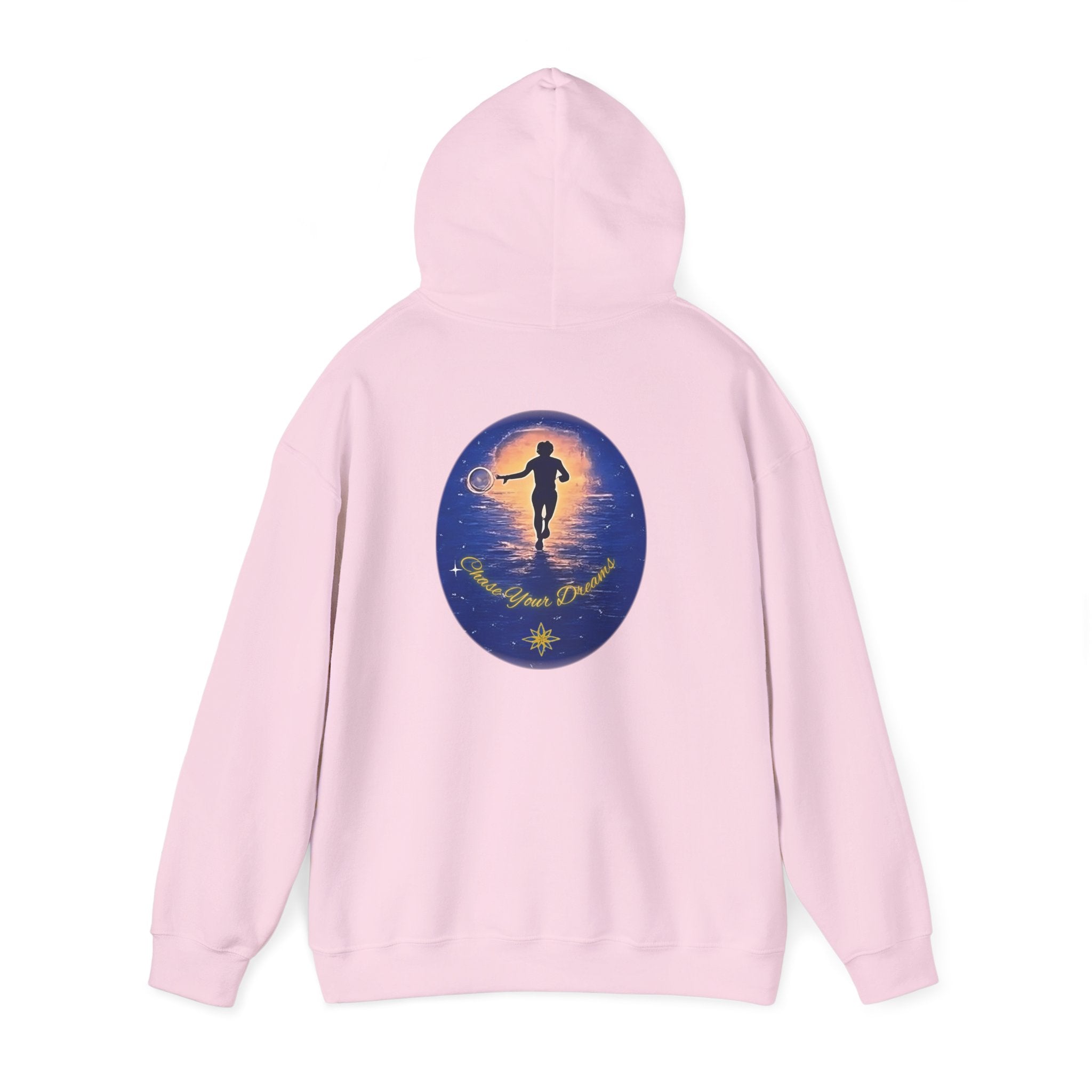 Chase Your Dreams Hooded Sweatshirt. Heavy Blend, Inspirational and Motivational Apparel, Gift for Dreamers, Creative Expression Wear