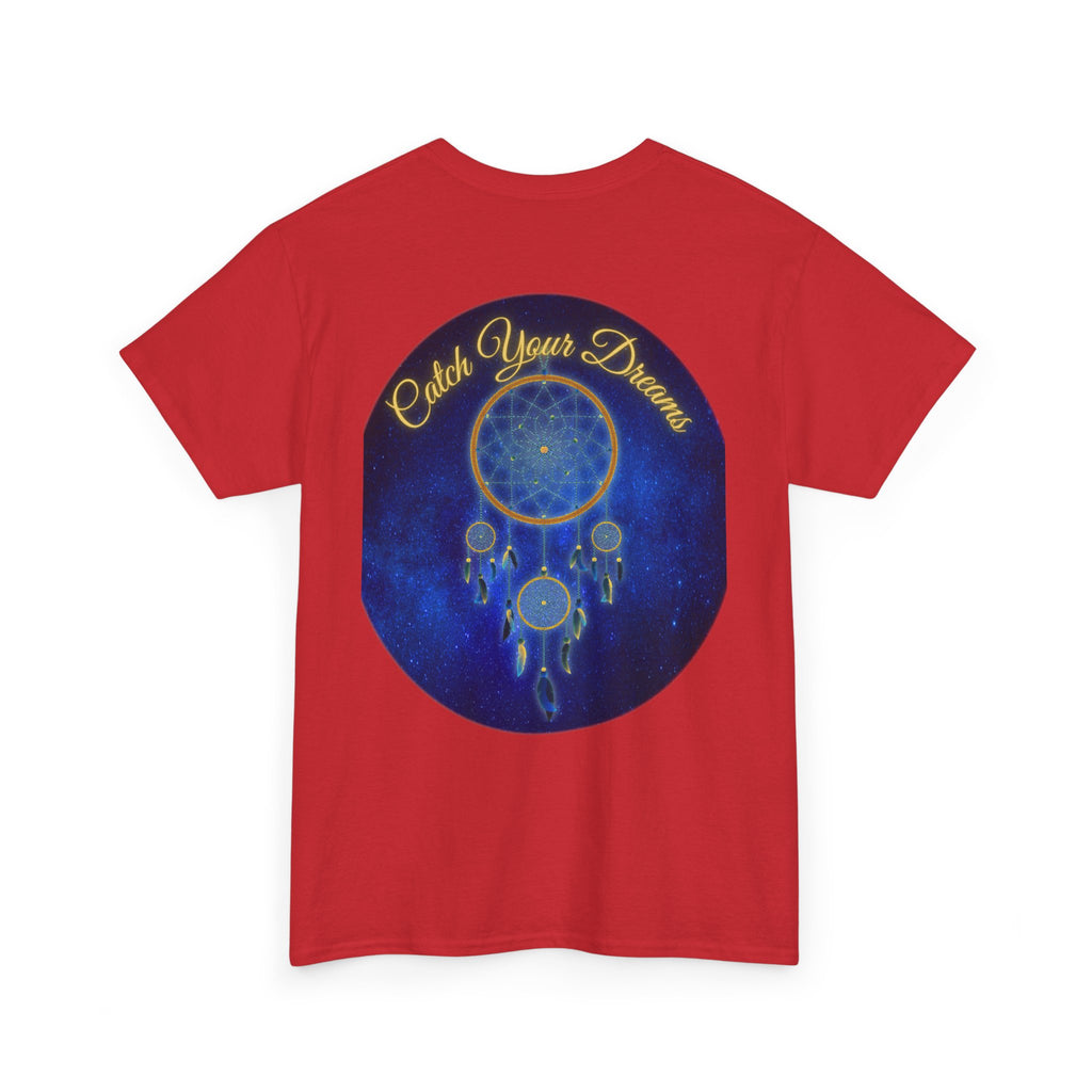 Catch Your Dreams – Dreamcatcher Back-Print Tee, Inspirational and Motivational Apparel, Gift for Dreamers, Creative Expression Wear