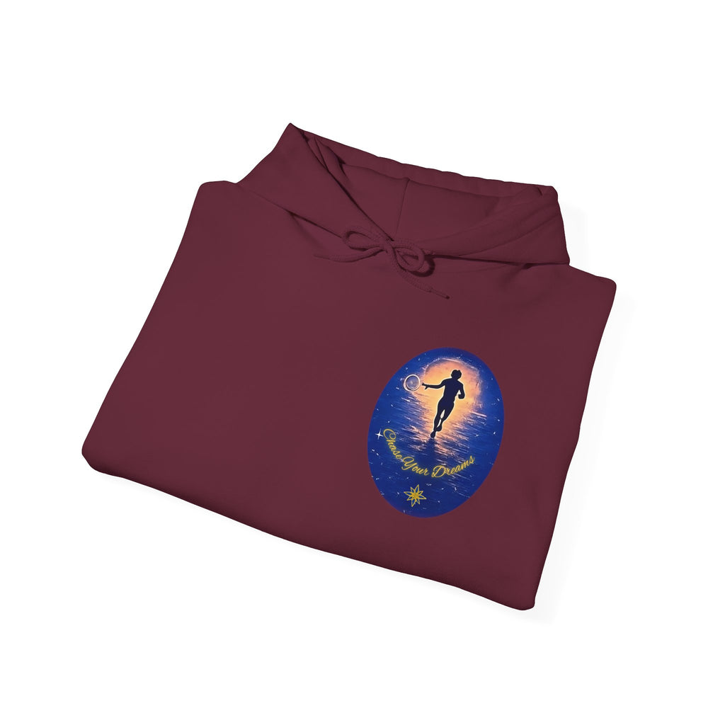 Chase Your Dreams Hooded Sweatshirt. Heavy Blend, Inspirational and Motivational Apparel, Gift for Dreamers, Creative Expression Wear
