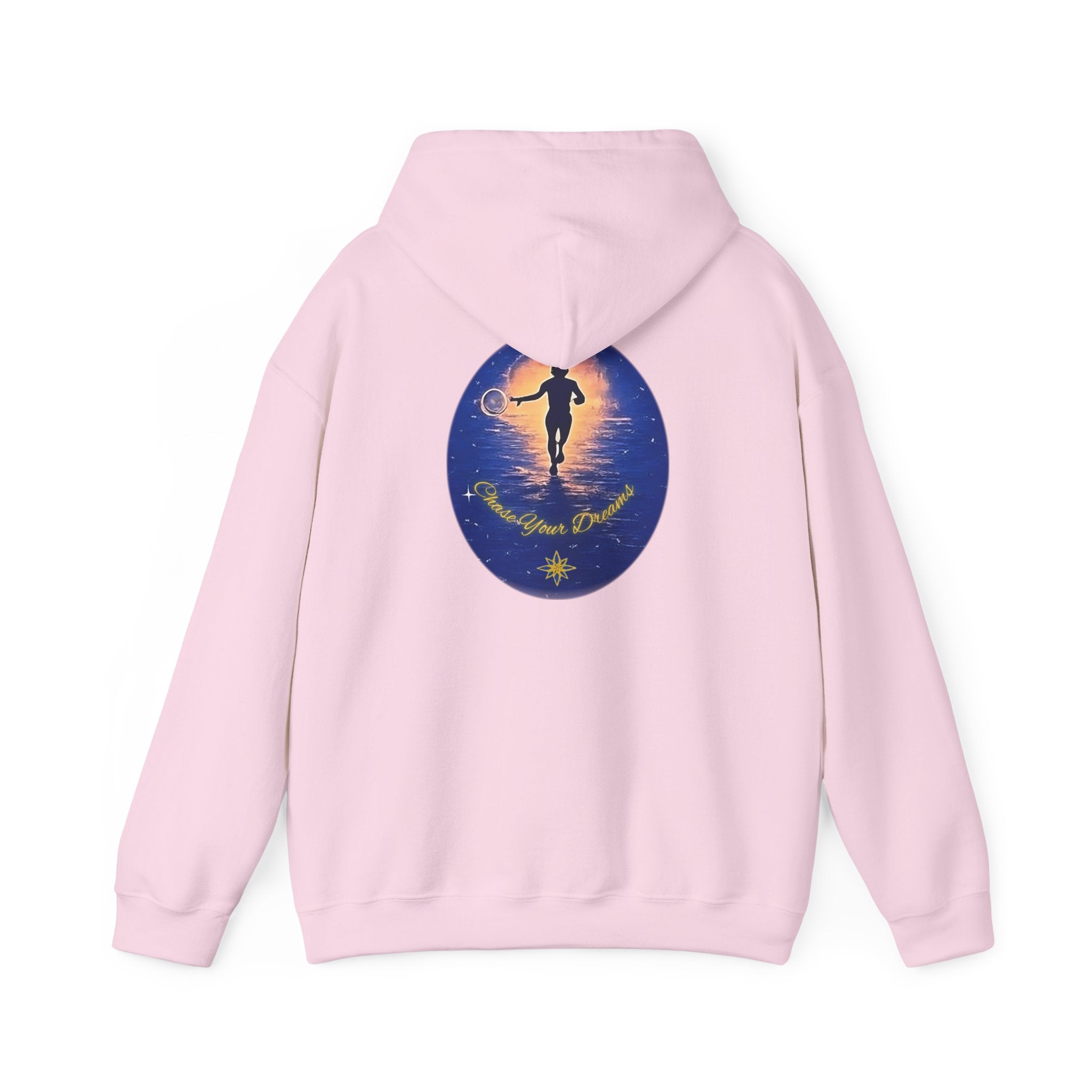 Chase Your Dreams Hooded Sweatshirt. Heavy Blend, Inspirational and Motivational Apparel, Gift for Dreamers, Creative Expression Wear