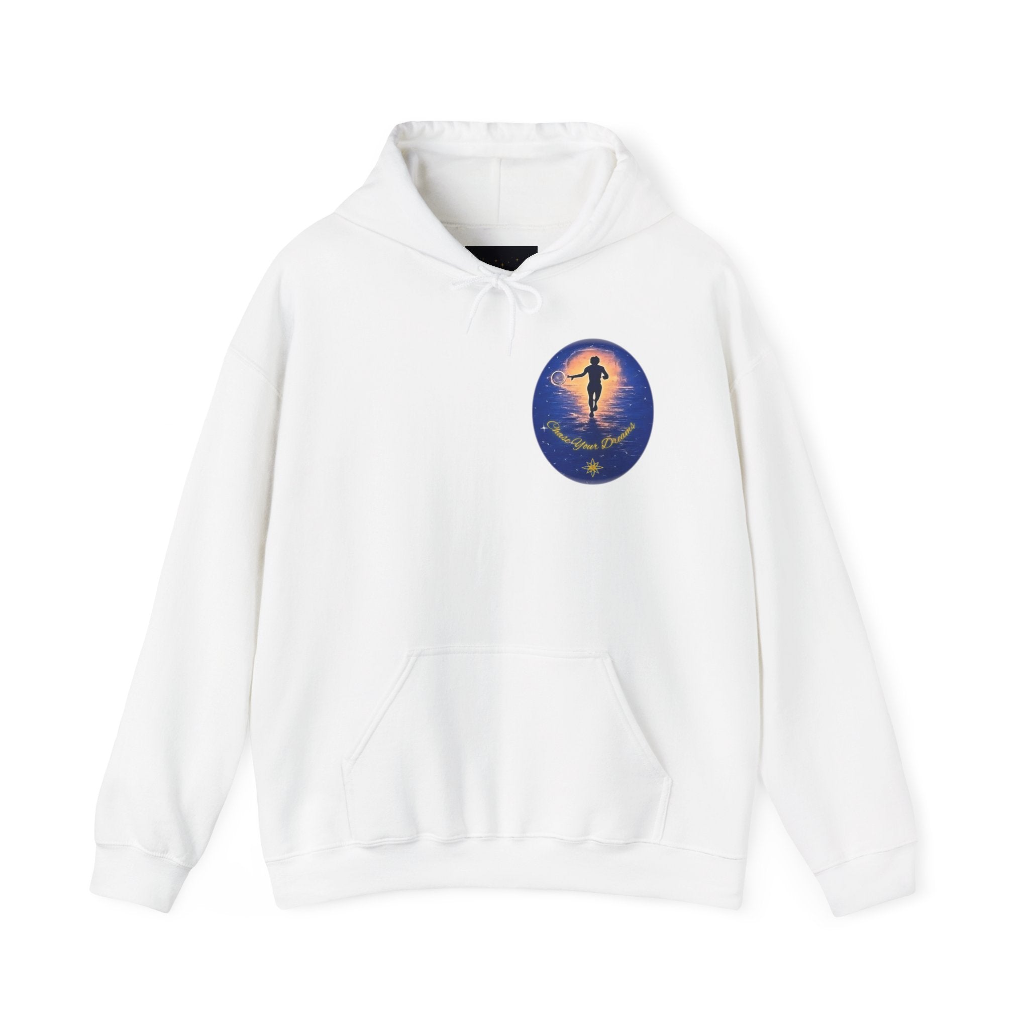 Chase Your Dreams Hooded Sweatshirt. Heavy Blend, Inspirational and Motivational Apparel, Gift for Dreamers, Creative Expression Wear