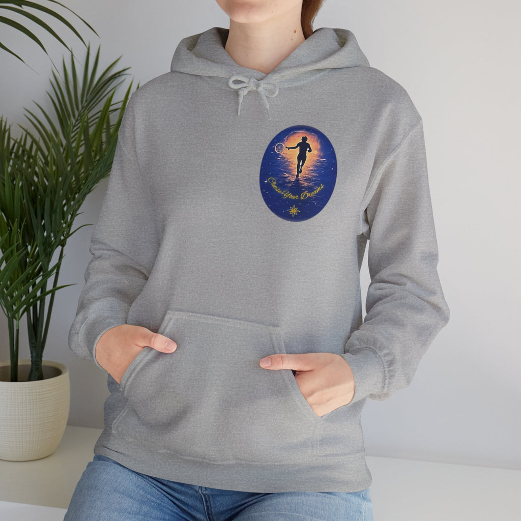 Chase Your Dreams Hooded Sweatshirt. Heavy Blend, Inspirational and Motivational Apparel, Gift for Dreamers, Creative Expression Wear