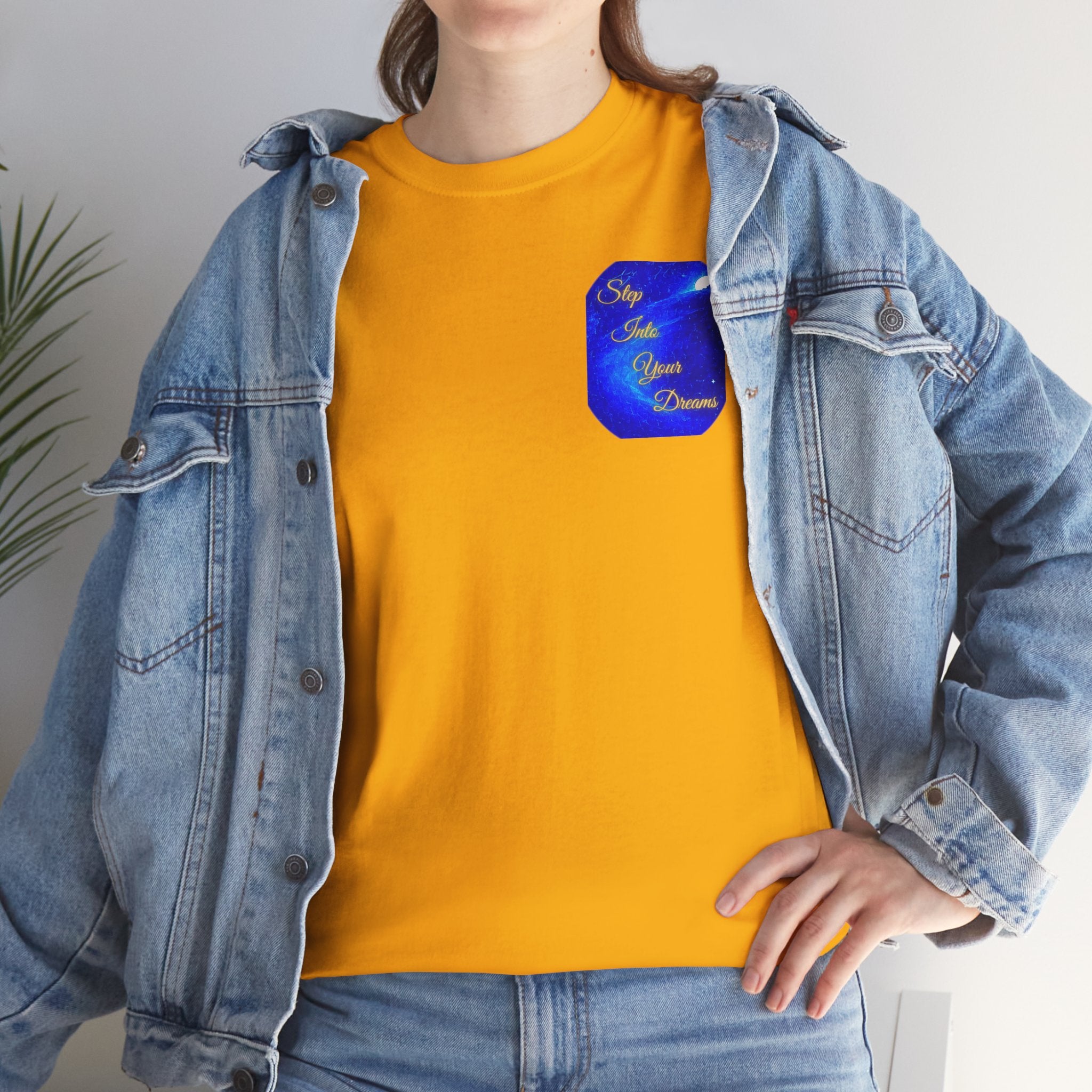 Dreamy Inspiration Tee — “Step Into Your Dreams” Motivational Shirt. Inspirational and Motivational Apparel, Gift for Dreamers, Creative Expression Wear