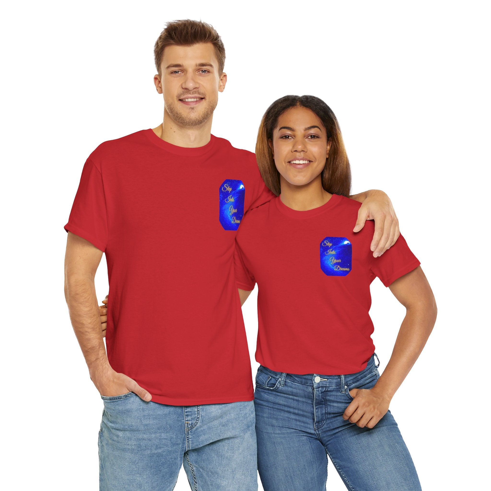 Dreamy Inspiration Tee — “Step Into Your Dreams” Motivational Shirt. Inspirational and Motivational Apparel, Gift for Dreamers, Creative Expression Wear