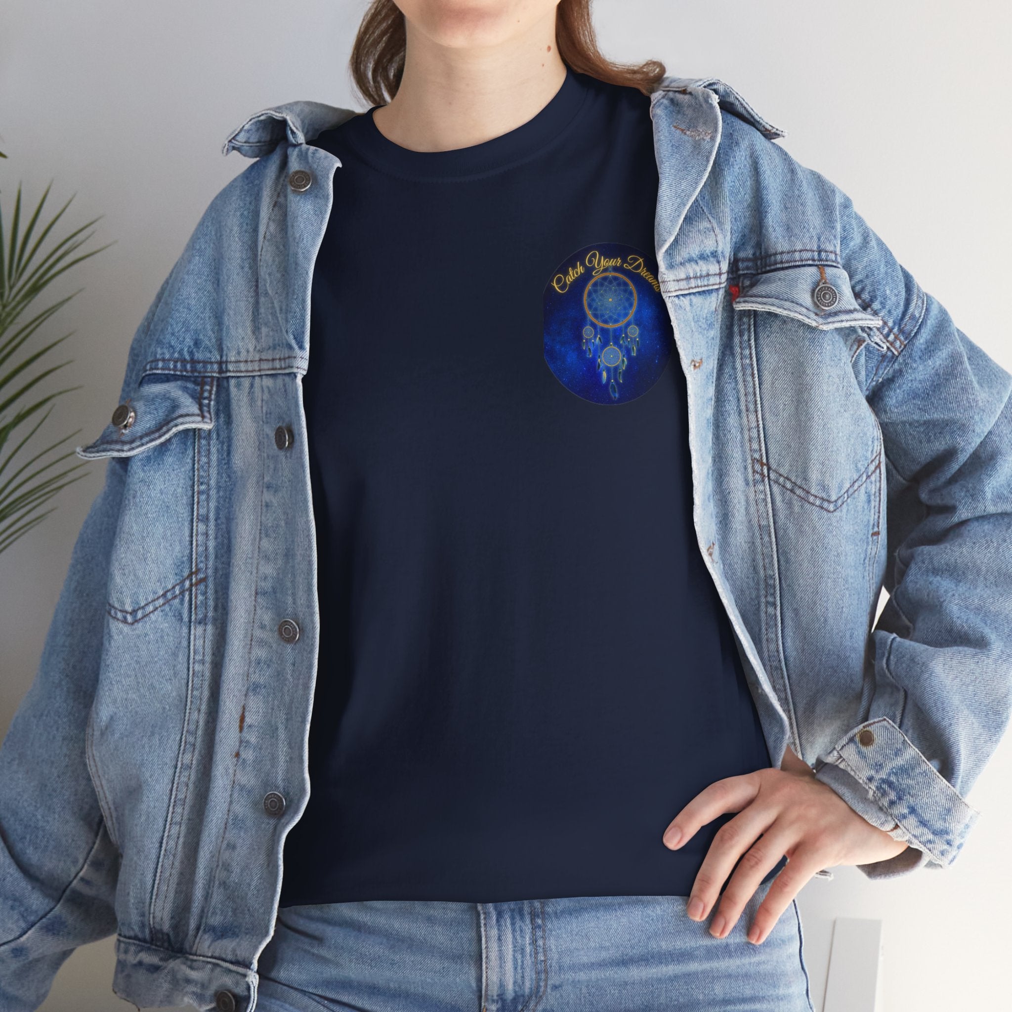 Catch Your Dreams – Dreamcatcher Back-Print Tee, Inspirational and Motivational Apparel, Gift for Dreamers, Creative Expression Wear
