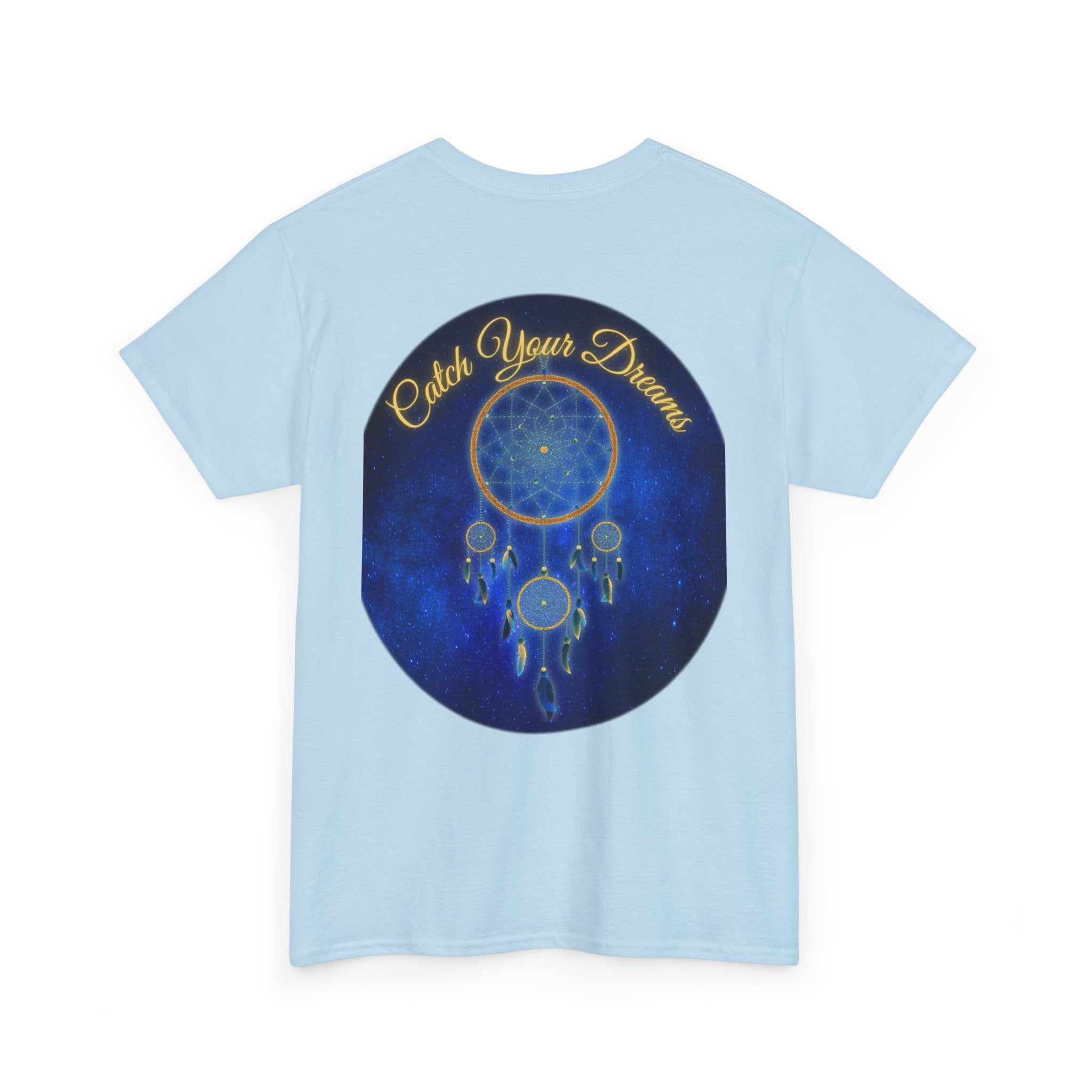 Catch Your Dreams – Dreamcatcher Back-Print Tee, Inspirational and Motivational Apparel, Gift for Dreamers, Creative Expression Wear