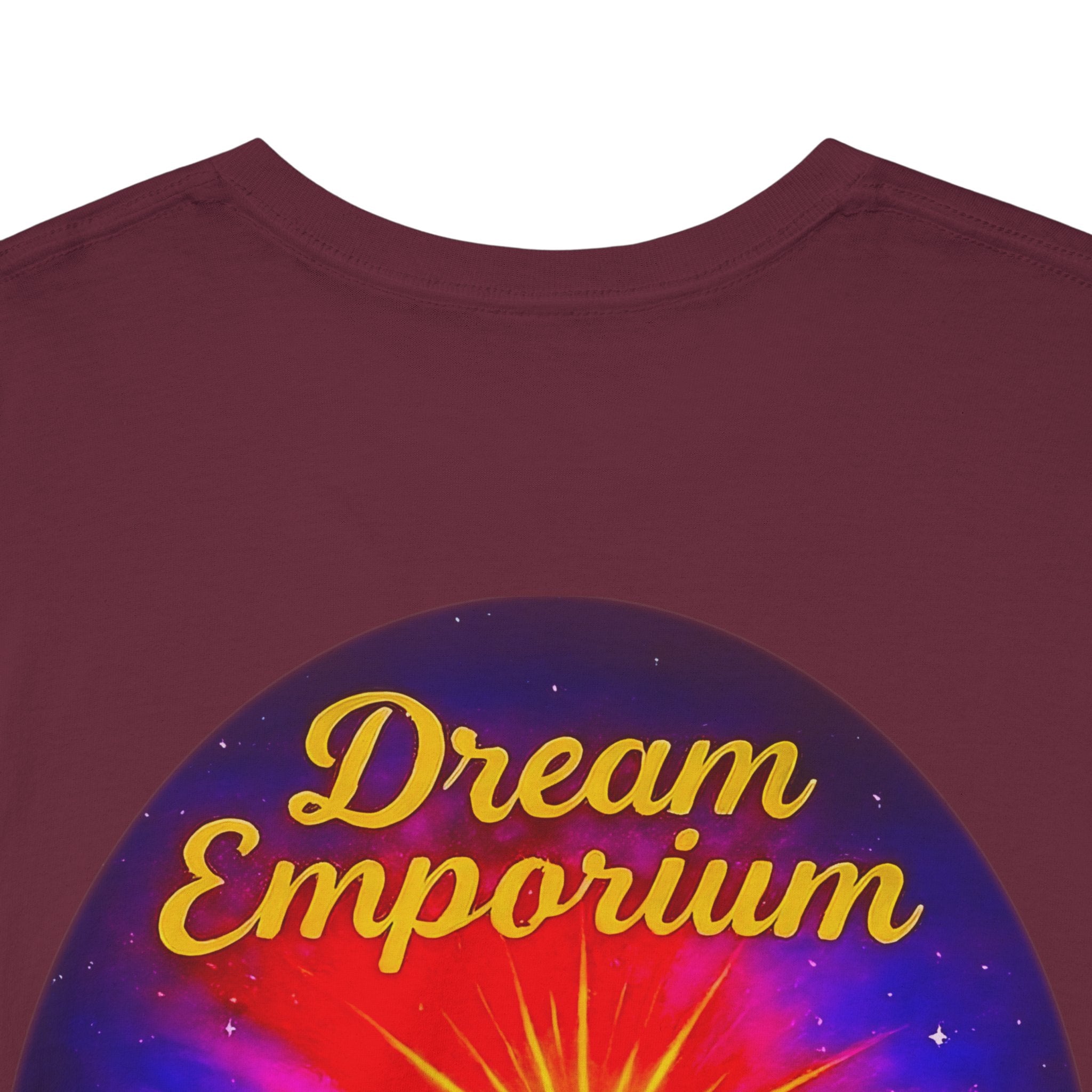 Dream Emporium – Back Printed Radiant Starburst Heavy Blend™ Cotton Tee,Inspirational and Motivational Apparel, Gift for Dreamers, Creative Expression Wear