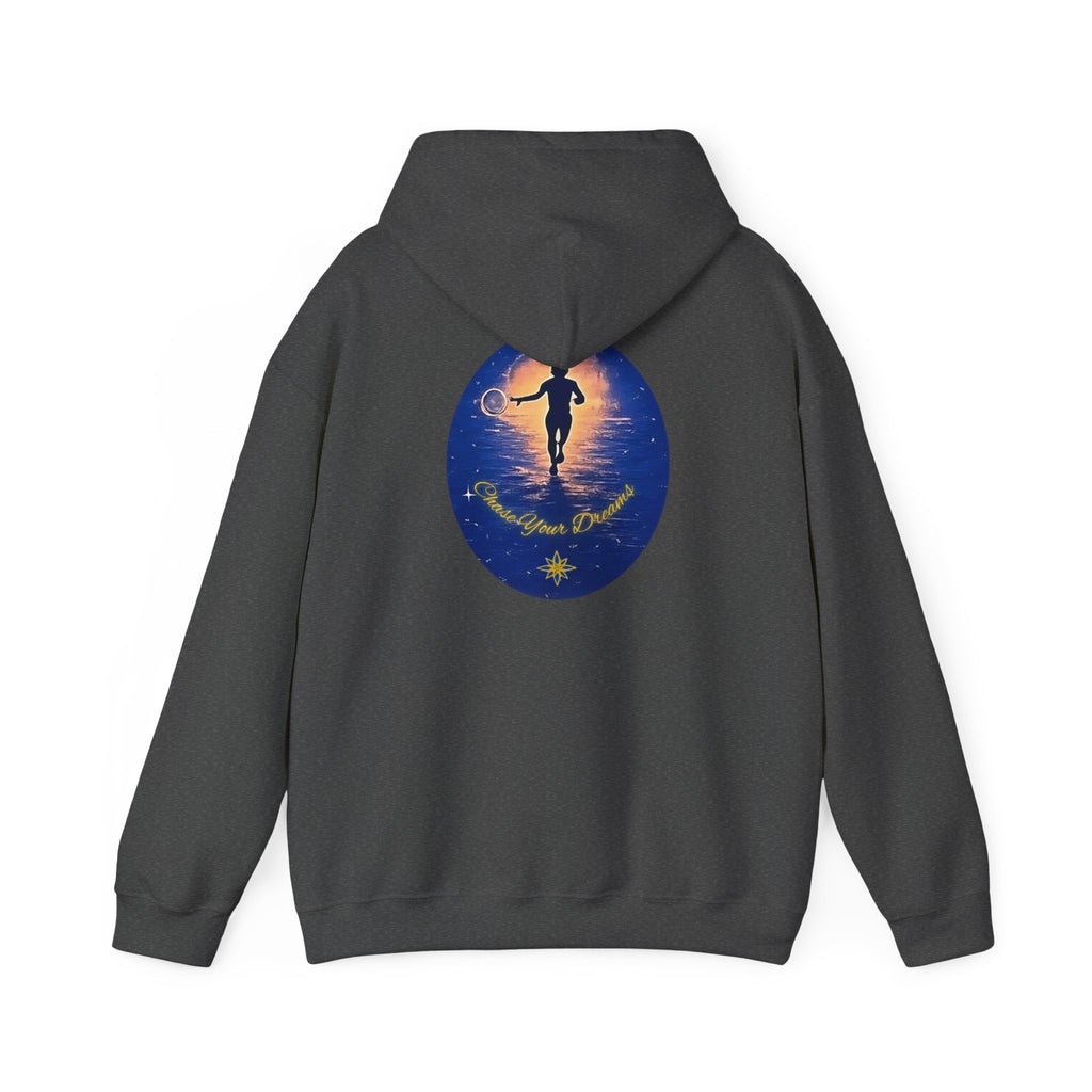 Chase Your Dreams Hooded Sweatshirt. Heavy Blend, Inspirational and Motivational Apparel, Gift for Dreamers, Creative Expression Wear