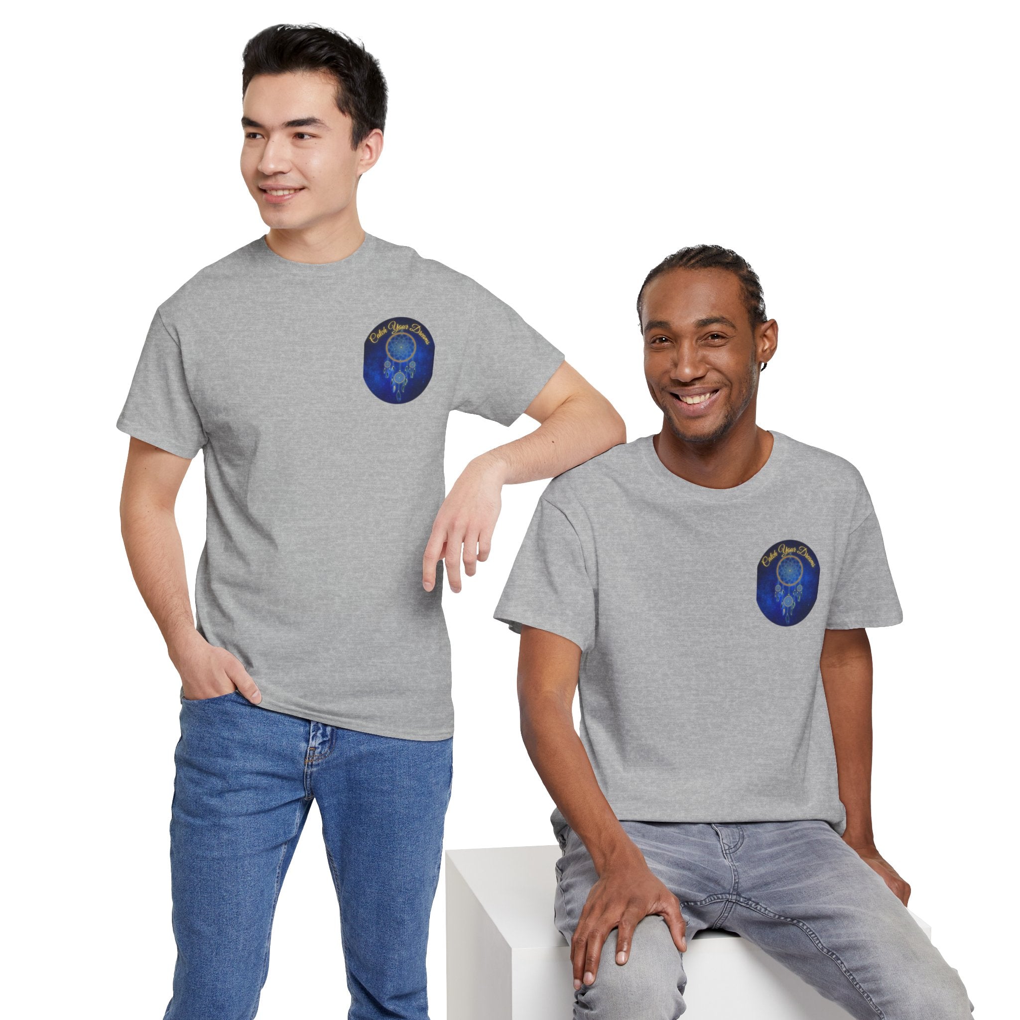 Catch Your Dreams – Dreamcatcher Back-Print Tee, Inspirational and Motivational Apparel, Gift for Dreamers, Creative Expression Wear