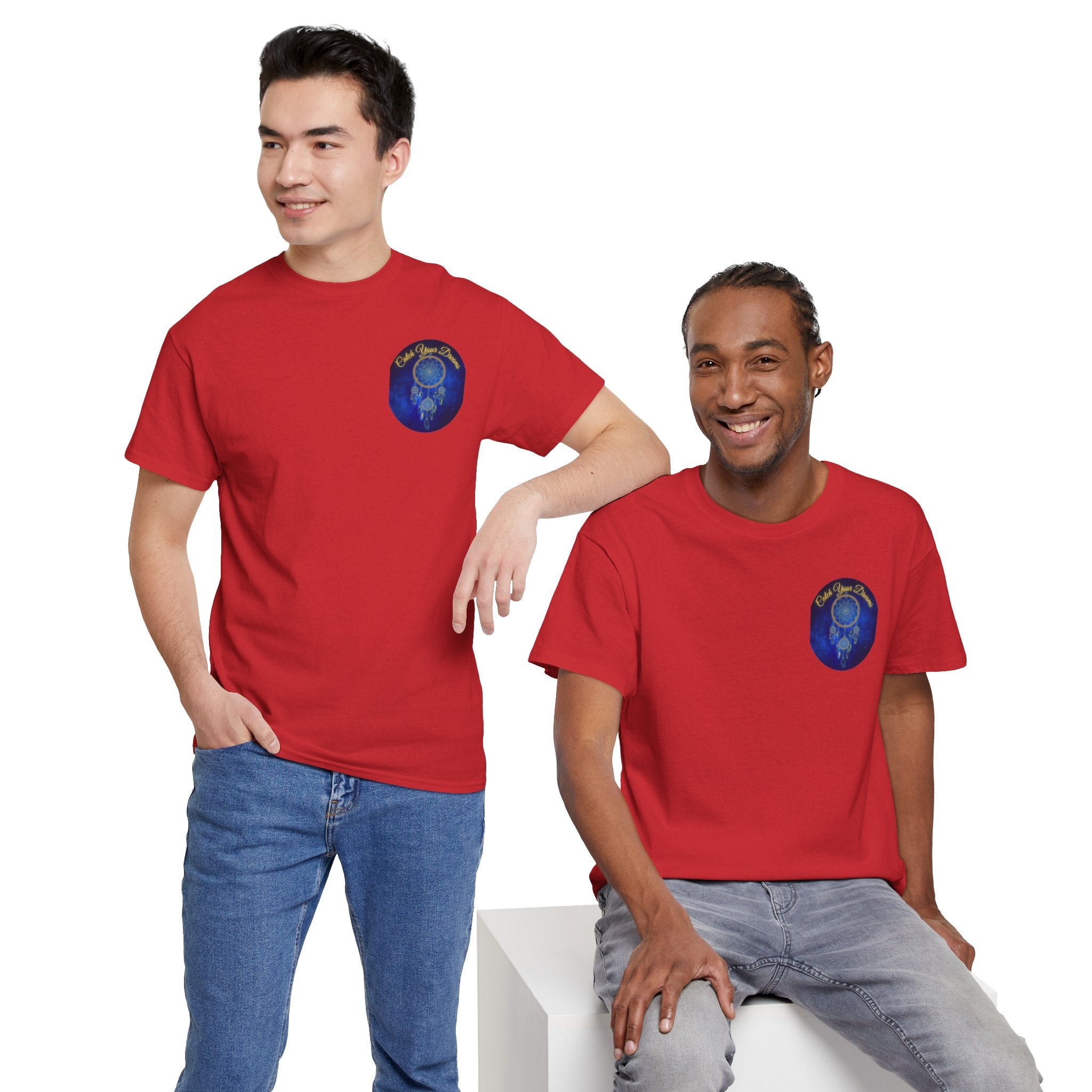 Catch Your Dreams – Dreamcatcher Back-Print Tee, Inspirational and Motivational Apparel, Gift for Dreamers, Creative Expression Wear