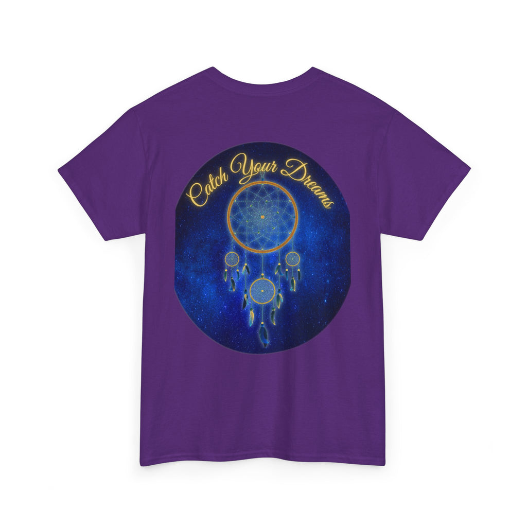 Catch Your Dreams – Dreamcatcher Back-Print Tee, Inspirational and Motivational Apparel, Gift for Dreamers, Creative Expression Wear