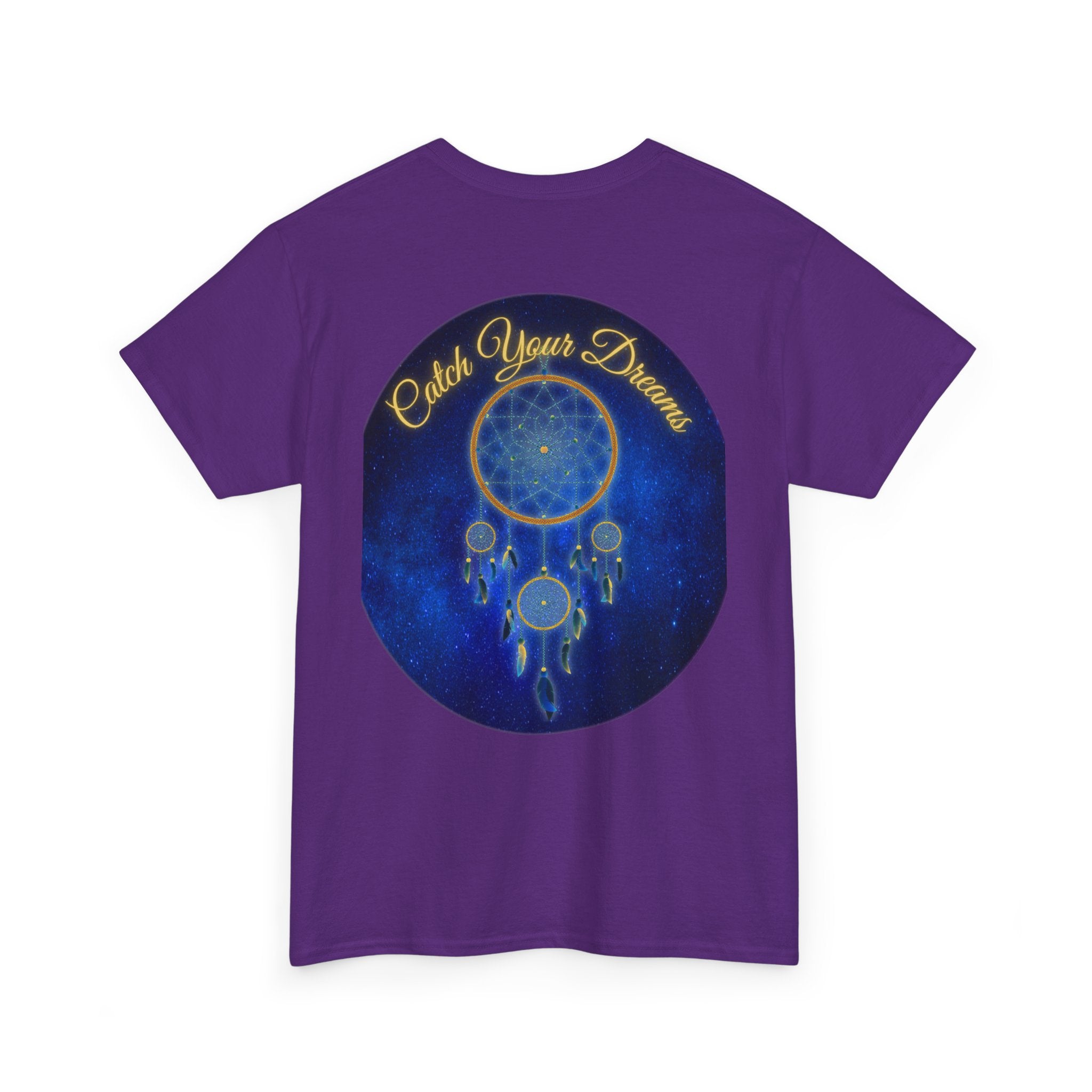 Catch Your Dreams – Dreamcatcher Back-Print Tee, Inspirational and Motivational Apparel, Gift for Dreamers, Creative Expression Wear