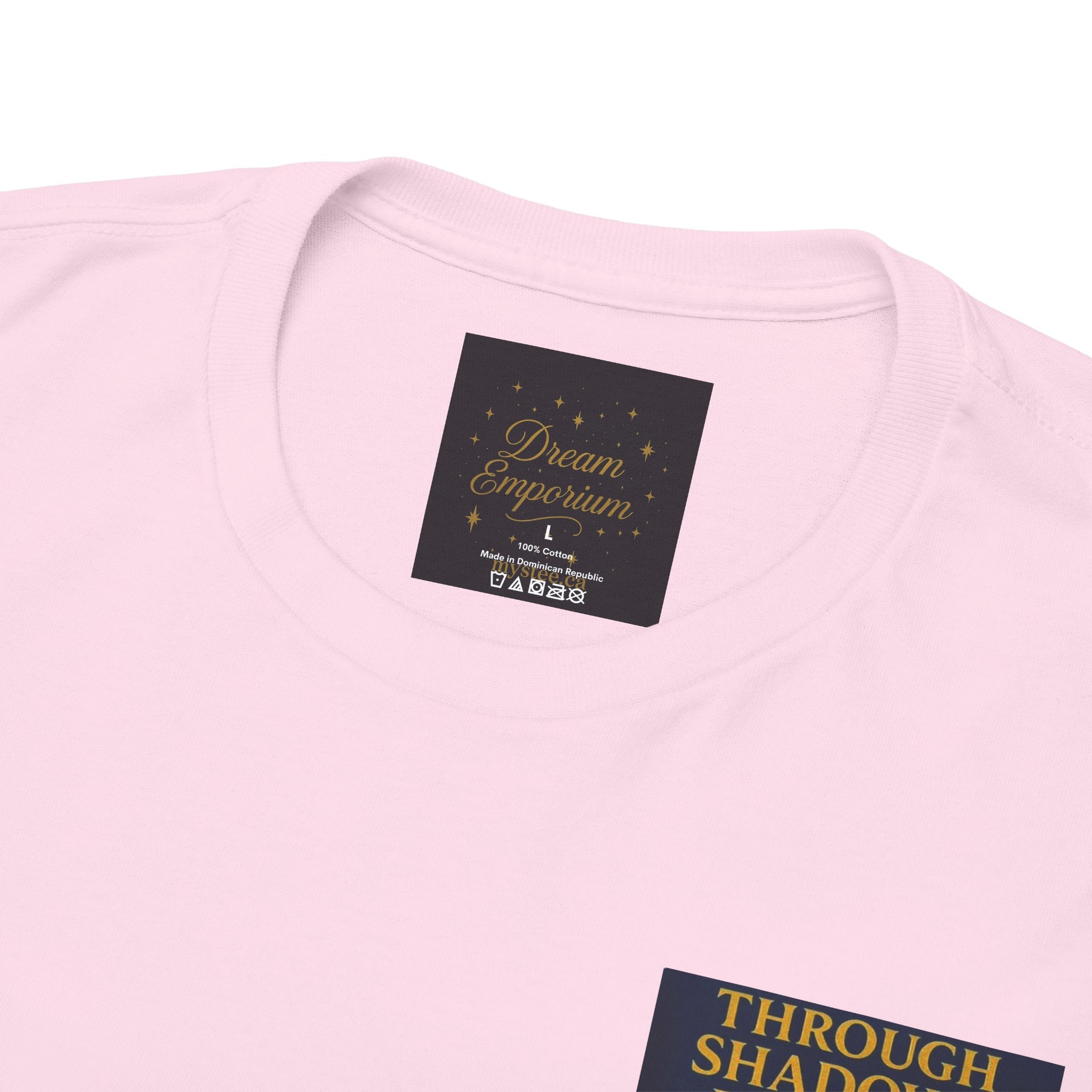 Through Shadows, We Rise - Back-print Cinematic Artwork Operation Survival Tee. Inspirational and Motivational Apparel, Gift for Dreamers, Creative Expression Wear