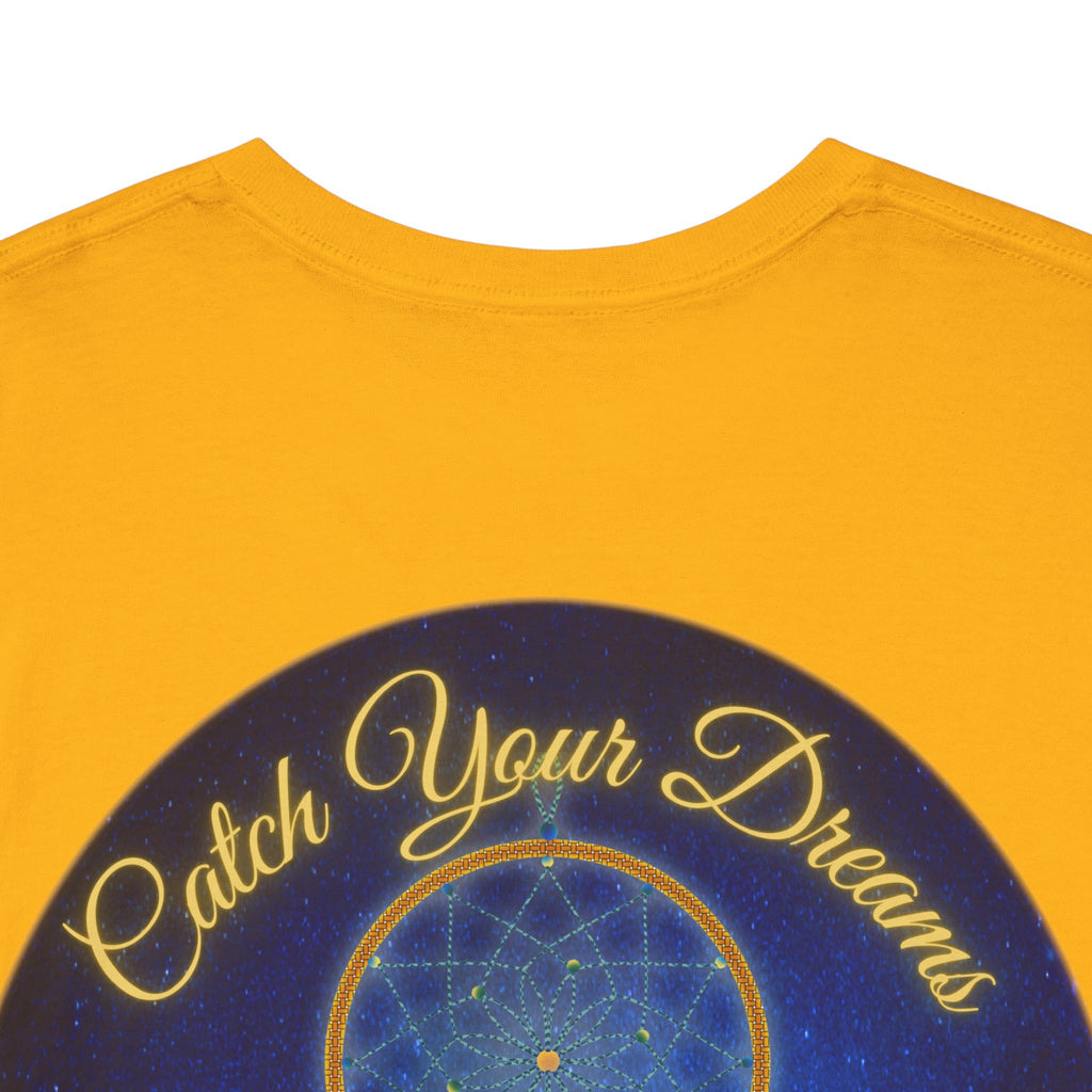 Catch Your Dreams – Dreamcatcher Back-Print Tee, Inspirational and Motivational Apparel, Gift for Dreamers, Creative Expression Wear