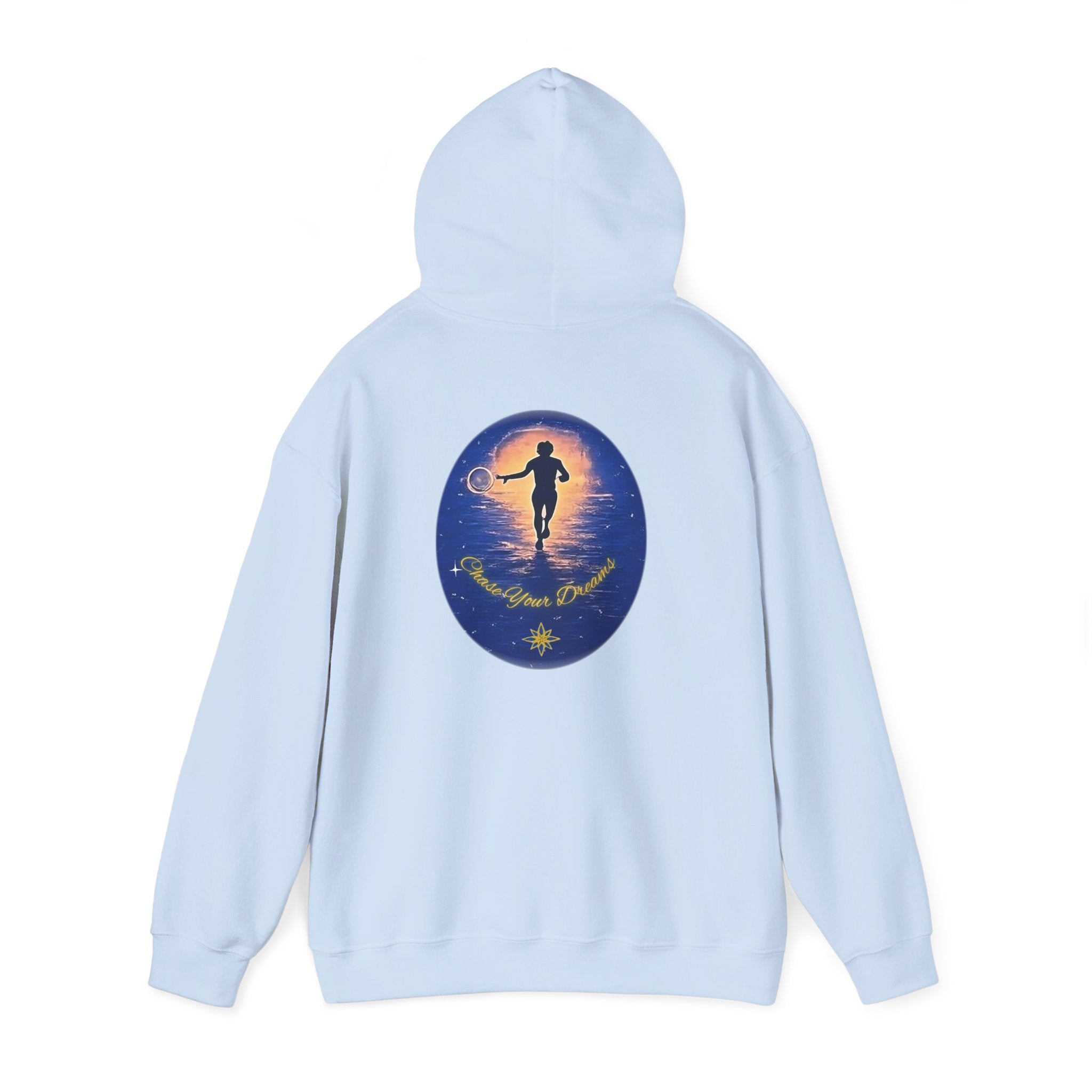 Chase Your Dreams Hooded Sweatshirt. Heavy Blend, Inspirational and Motivational Apparel, Gift for Dreamers, Creative Expression Wear
