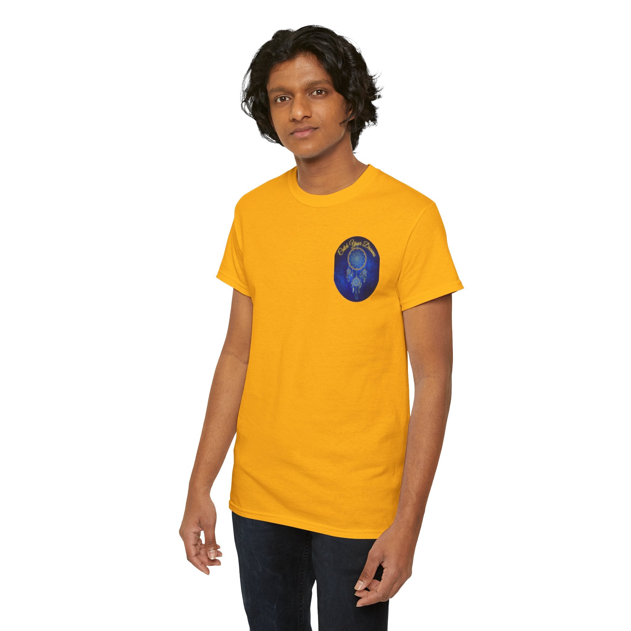 Catch Your Dreams – Dreamcatcher Back-Print Tee, Inspirational and Motivational Apparel, Gift for Dreamers, Creative Expression Wear