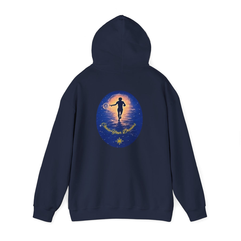 Chase Your Dreams Hooded Sweatshirt. Heavy Blend, Inspirational and Motivational Apparel, Gift for Dreamers, Creative Expression Wear