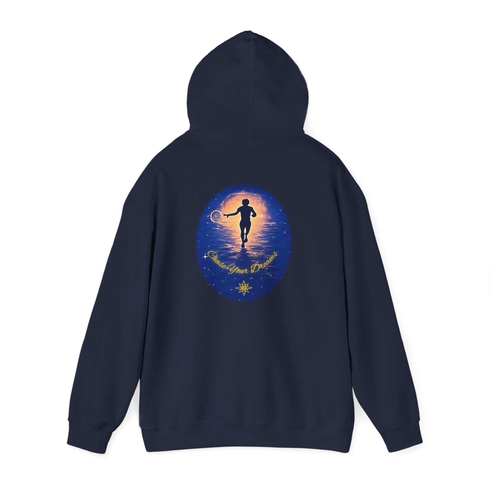 Chase Your Dreams Hooded Sweatshirt. Heavy Blend, Inspirational and Motivational Apparel, Gift for Dreamers, Creative Expression Wear