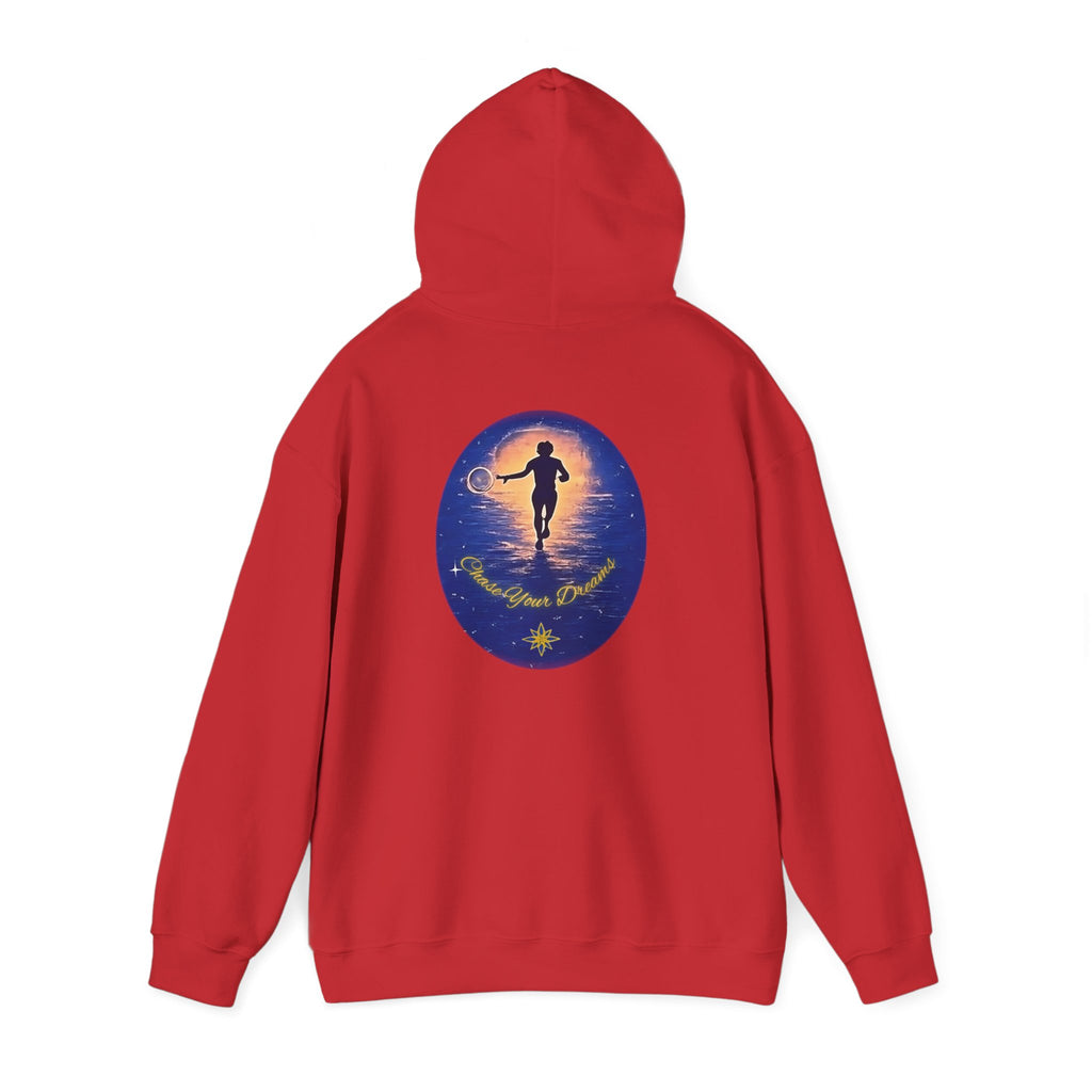 Chase Your Dreams Hooded Sweatshirt. Heavy Blend, Inspirational and Motivational Apparel, Gift for Dreamers, Creative Expression Wear