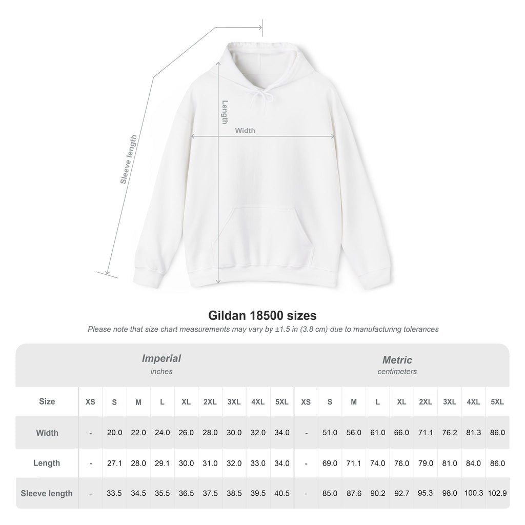 Dream Emporium – Back Printed Radiant Starburst Heavy Blend™ Hooded Sweatshirt, Inspirational and Motivational Apparel, Gift for Dreamers, Creative Expression Wear