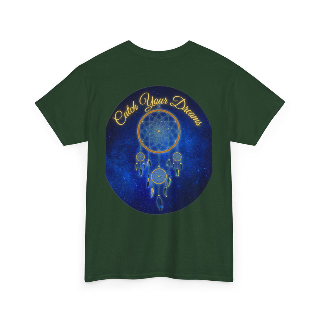 Catch Your Dreams – Dreamcatcher Back-Print Tee, Inspirational and Motivational Apparel, Gift for Dreamers, Creative Expression Wear
