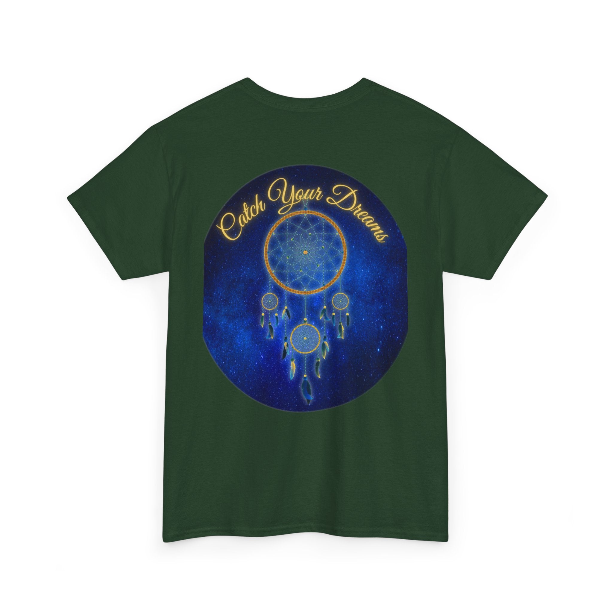Catch Your Dreams – Dreamcatcher Back-Print Tee, Inspirational and Motivational Apparel, Gift for Dreamers, Creative Expression Wear