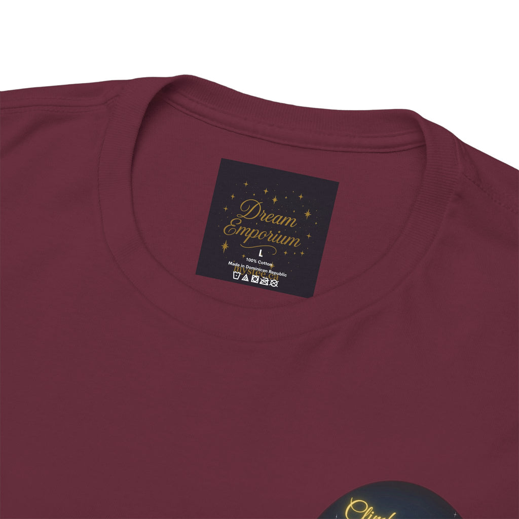 Climb To Your Dreams – Starry Night Ladder Back-Print Tee + Front Badge | Gildan 5000, Inspirational and Motivational Apparel, Gift for Dreamers, Creative Expression Wear